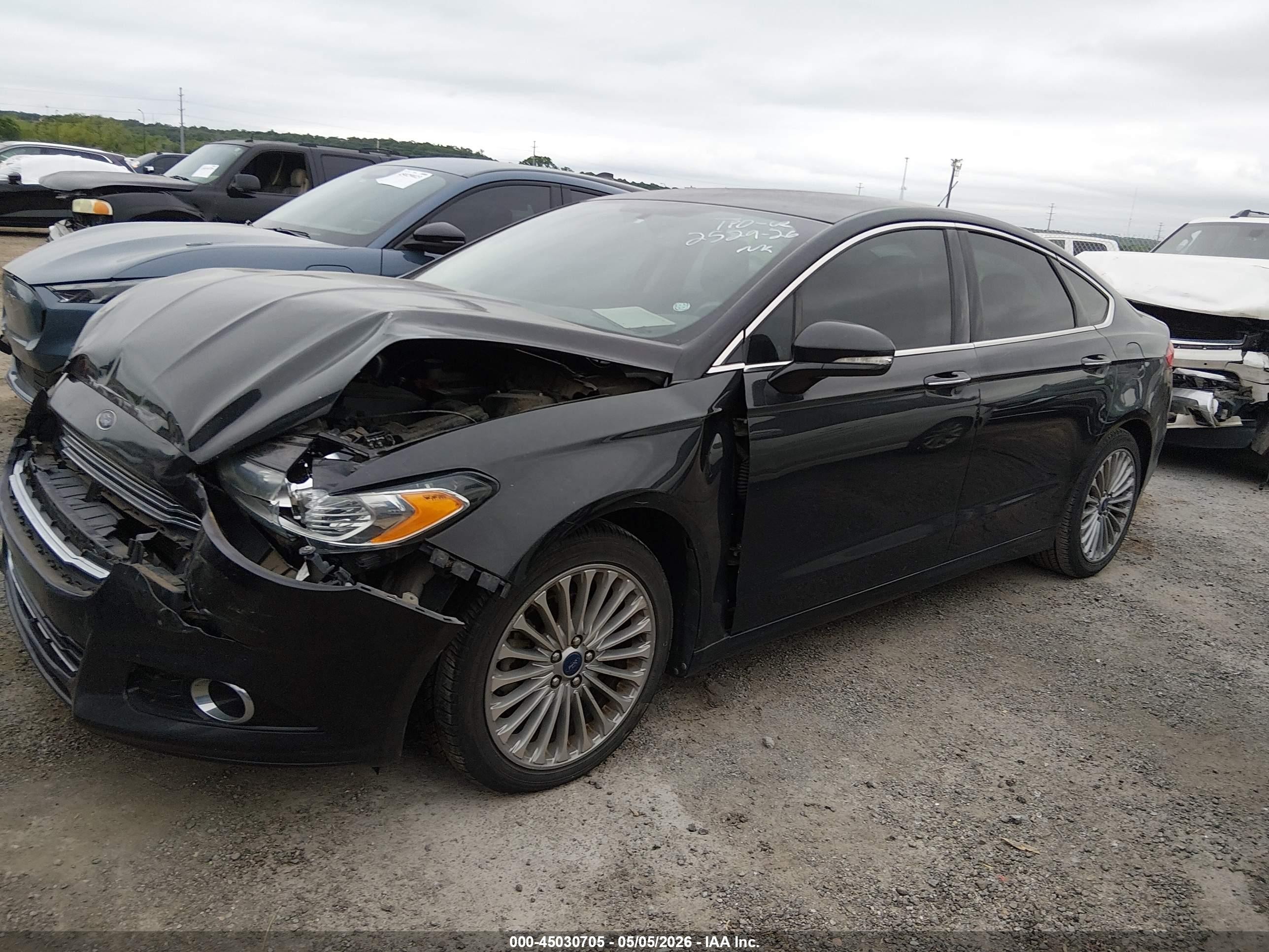 2014 Ford Fusion Titanium Black vin: 3FA6P0K99ER244647