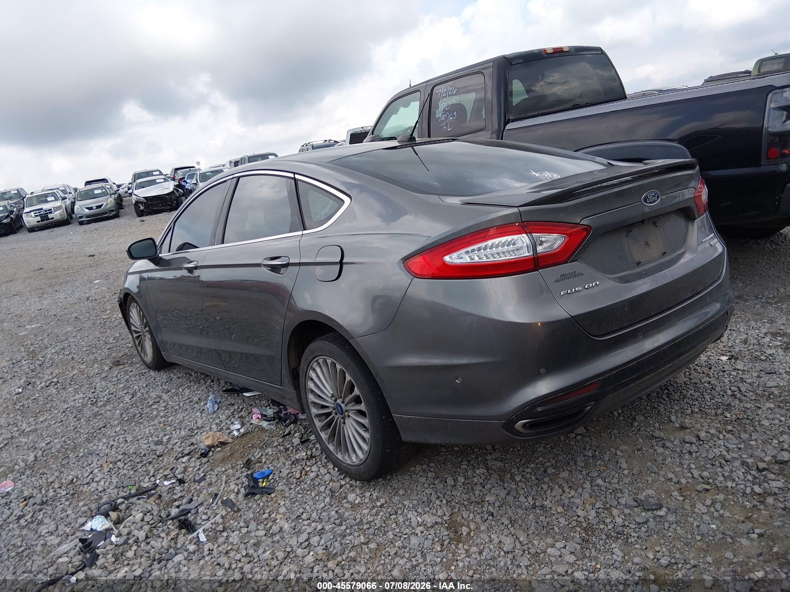 2014 Ford Fusion Titanium Gray vin: 3FA6P0K99ER265322