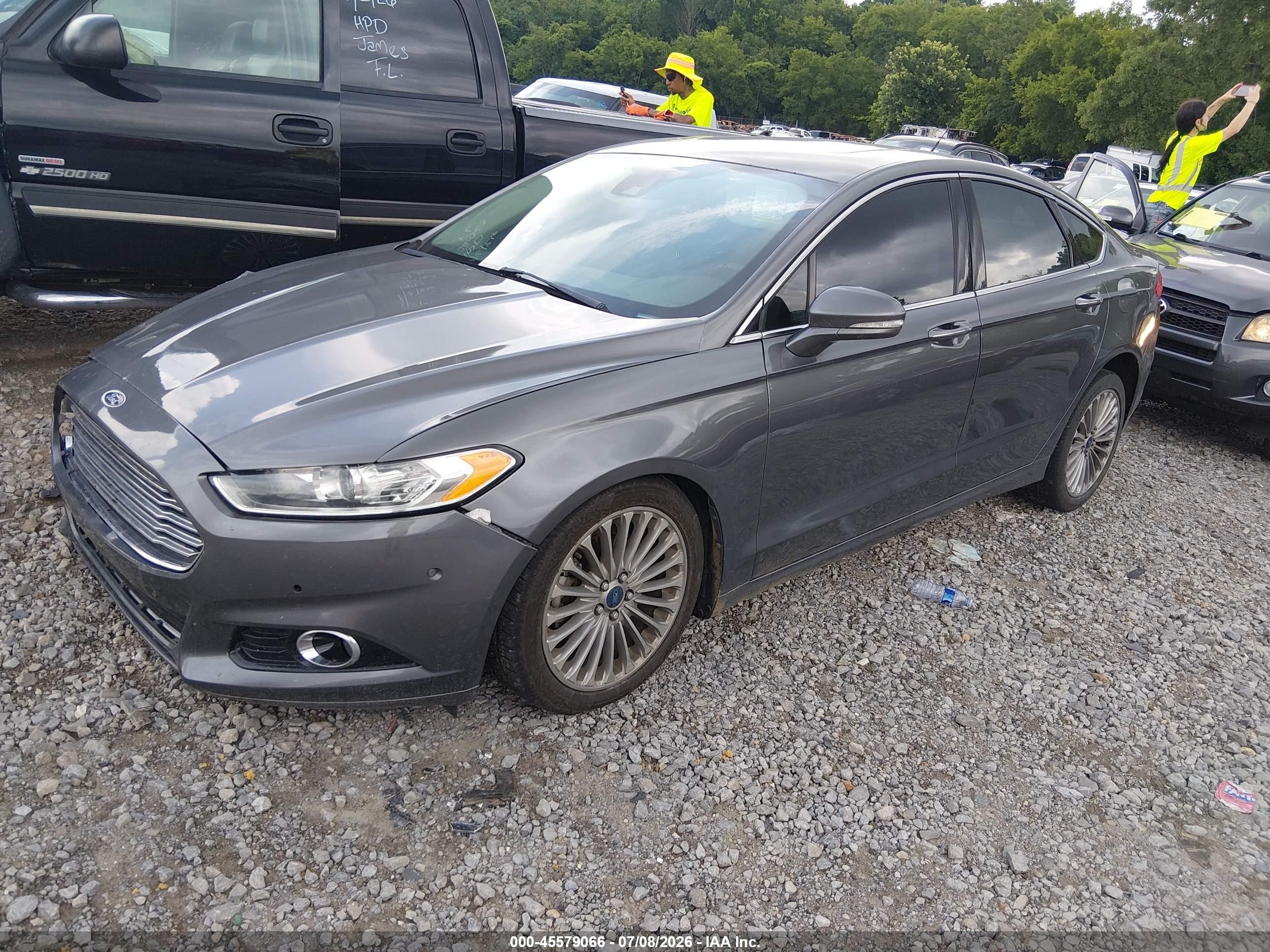 2014 Ford Fusion Titanium Gray vin: 3FA6P0K99ER265322