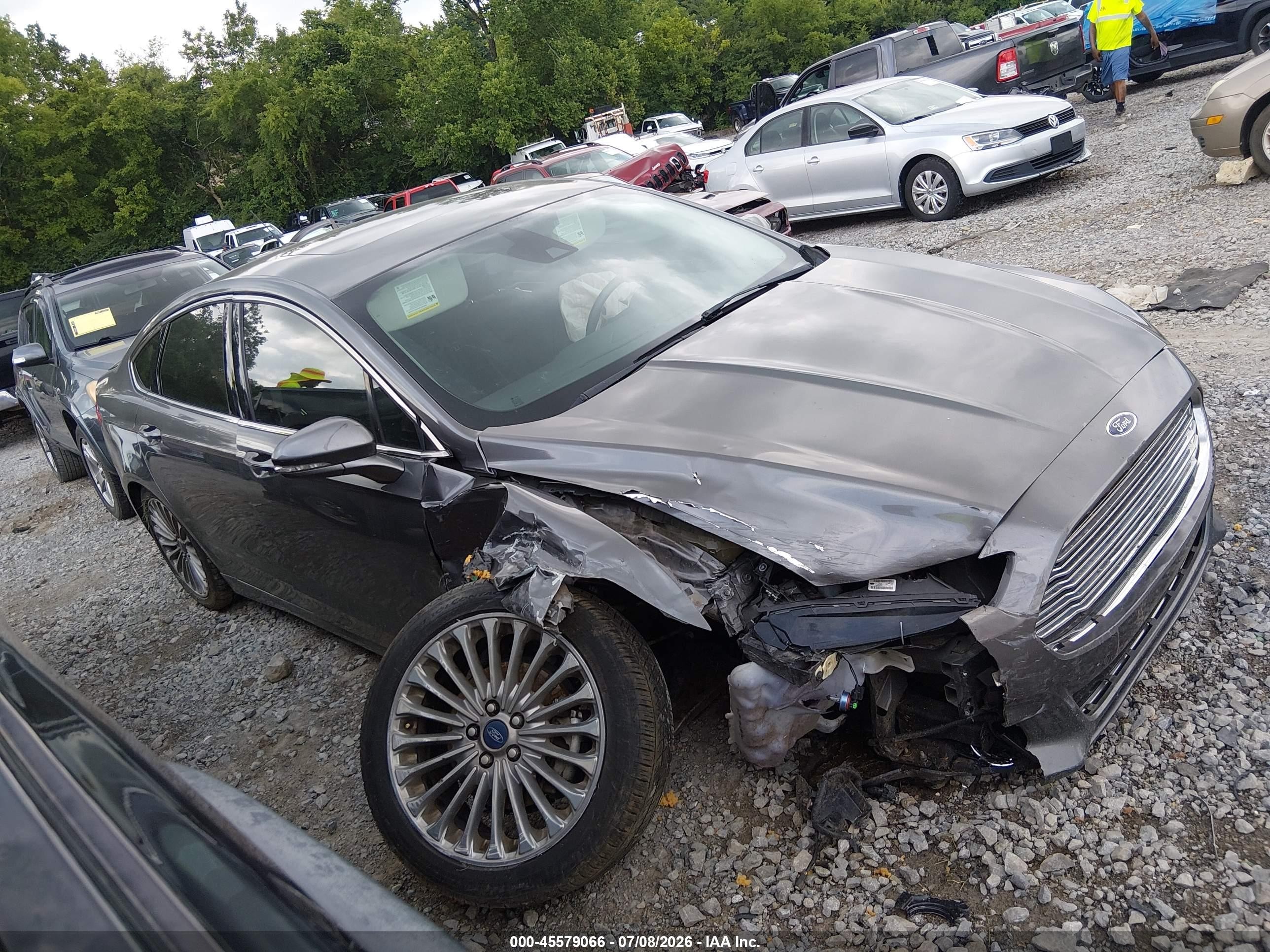 2014 Ford Fusion Titanium Gray vin: 3FA6P0K99ER265322