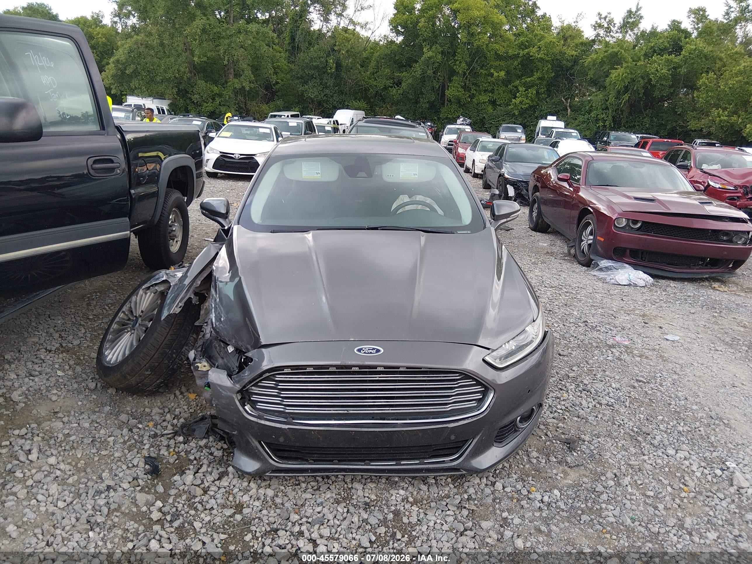 2014 Ford Fusion Titanium Gray vin: 3FA6P0K99ER265322