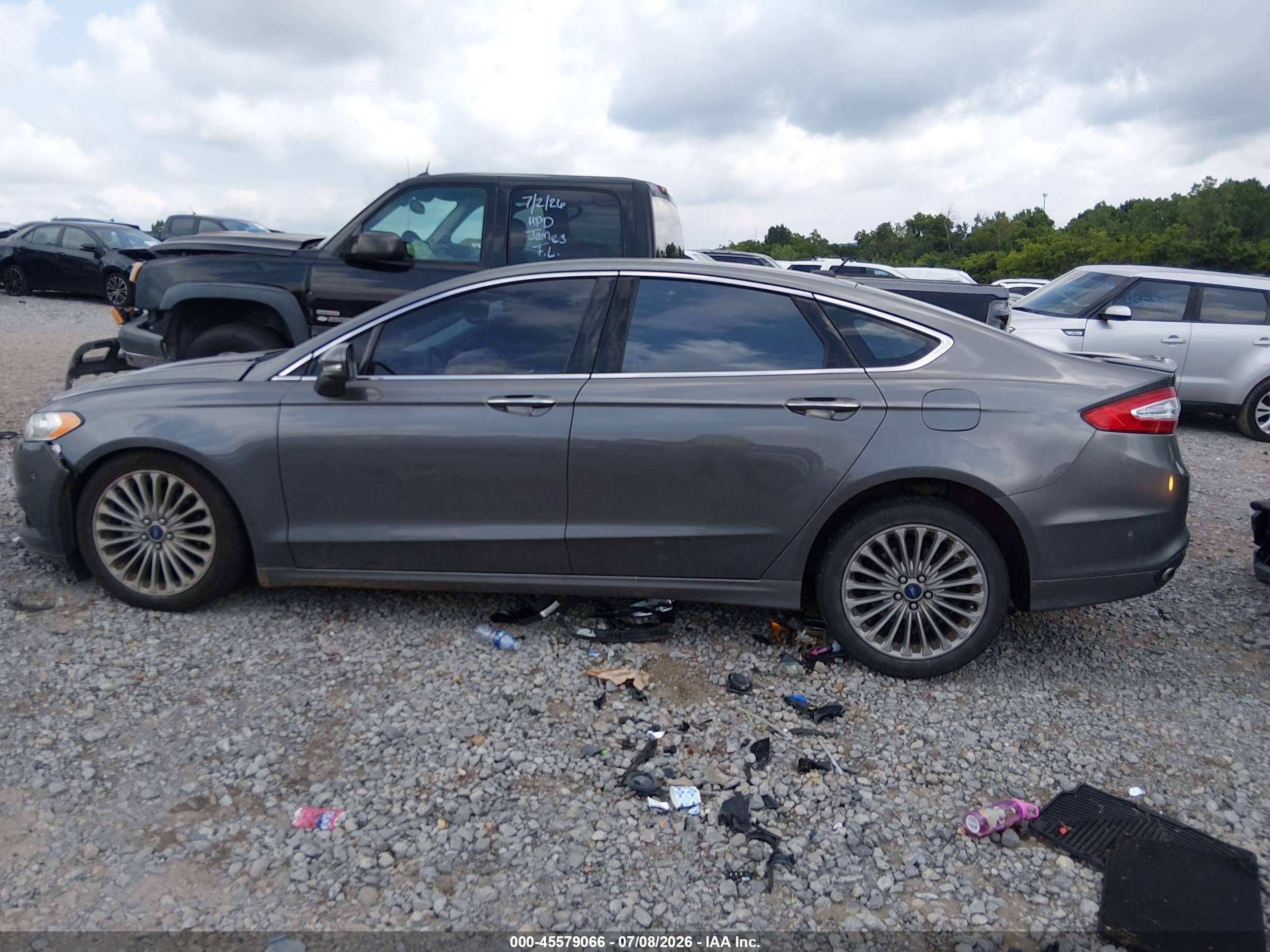 2014 Ford Fusion Titanium Gray vin: 3FA6P0K99ER265322