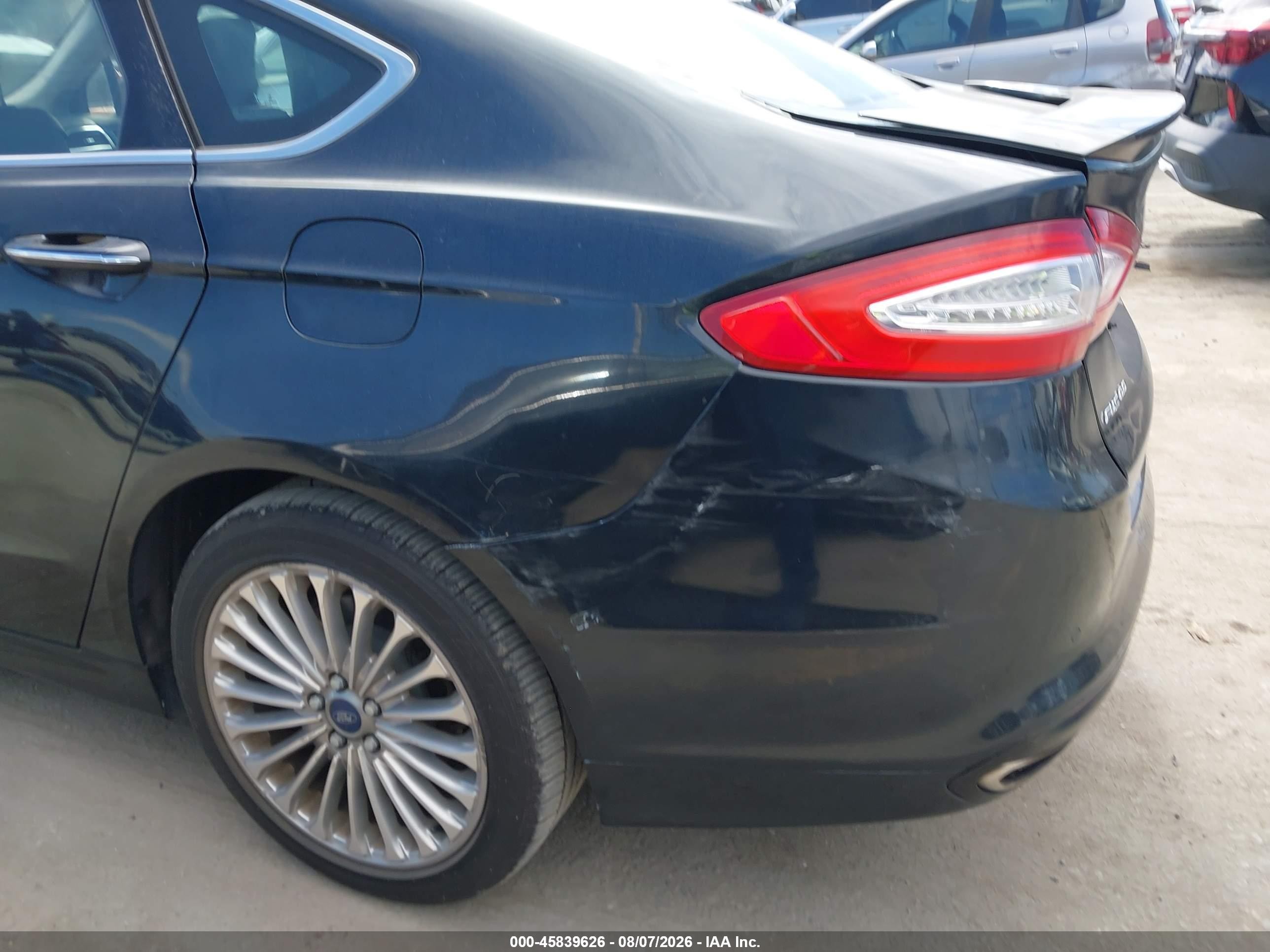 2014 Ford Fusion Titanium Black vin: 3FA6P0K99ER271010