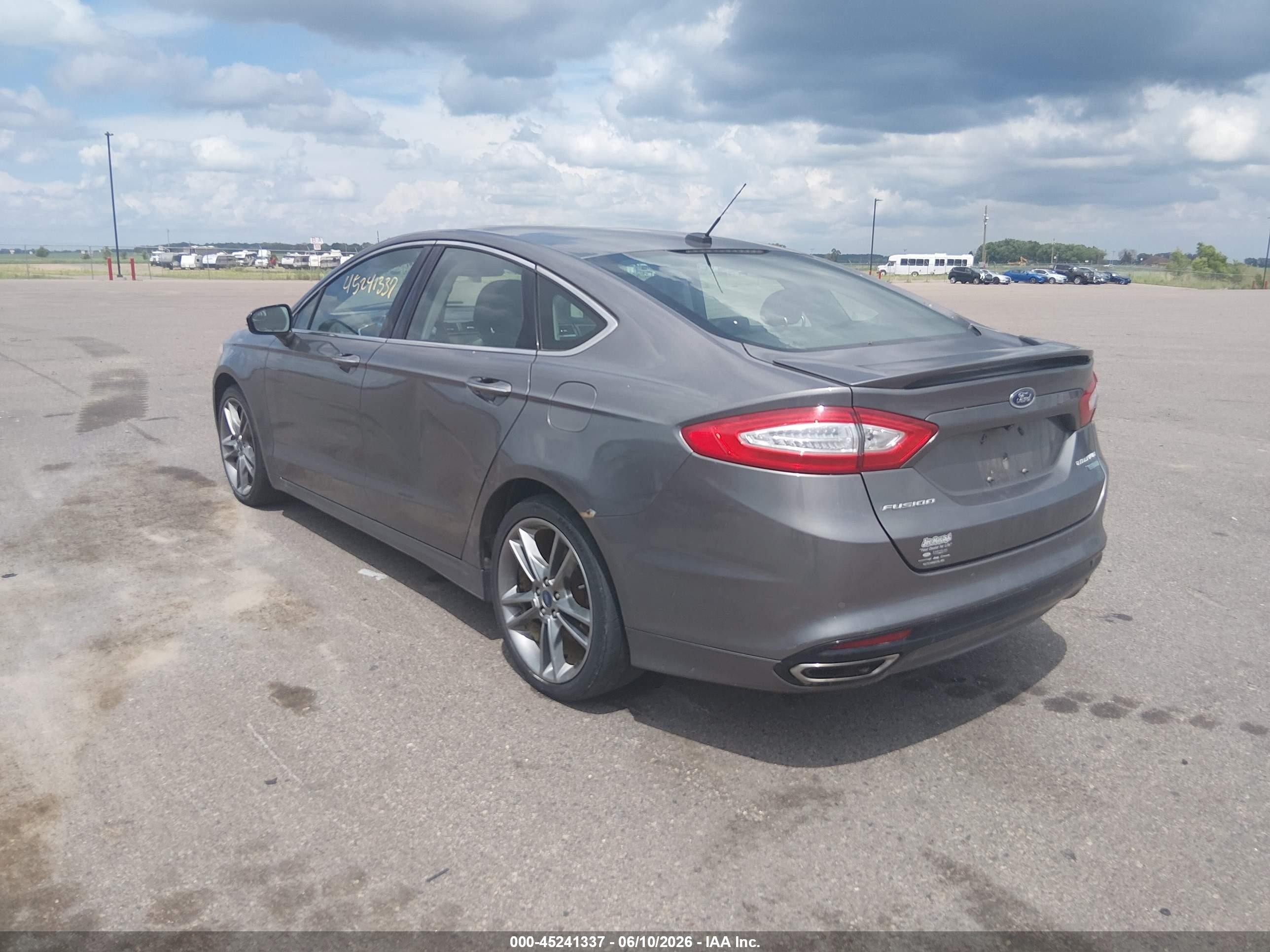 2014 Ford Fusion Titanium Gray vin: 3FA6P0K99ER306449