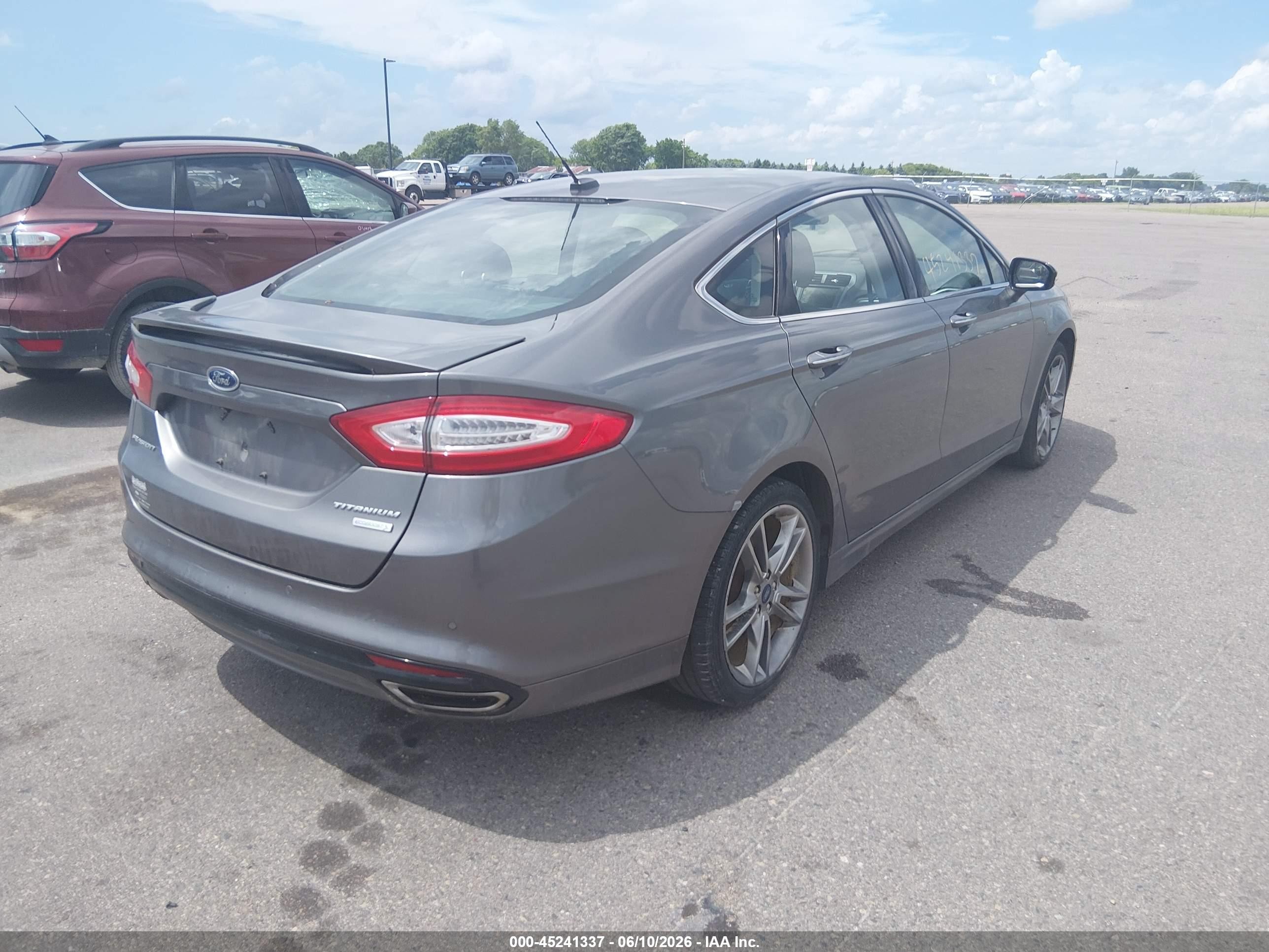2014 Ford Fusion Titanium Gray vin: 3FA6P0K99ER306449