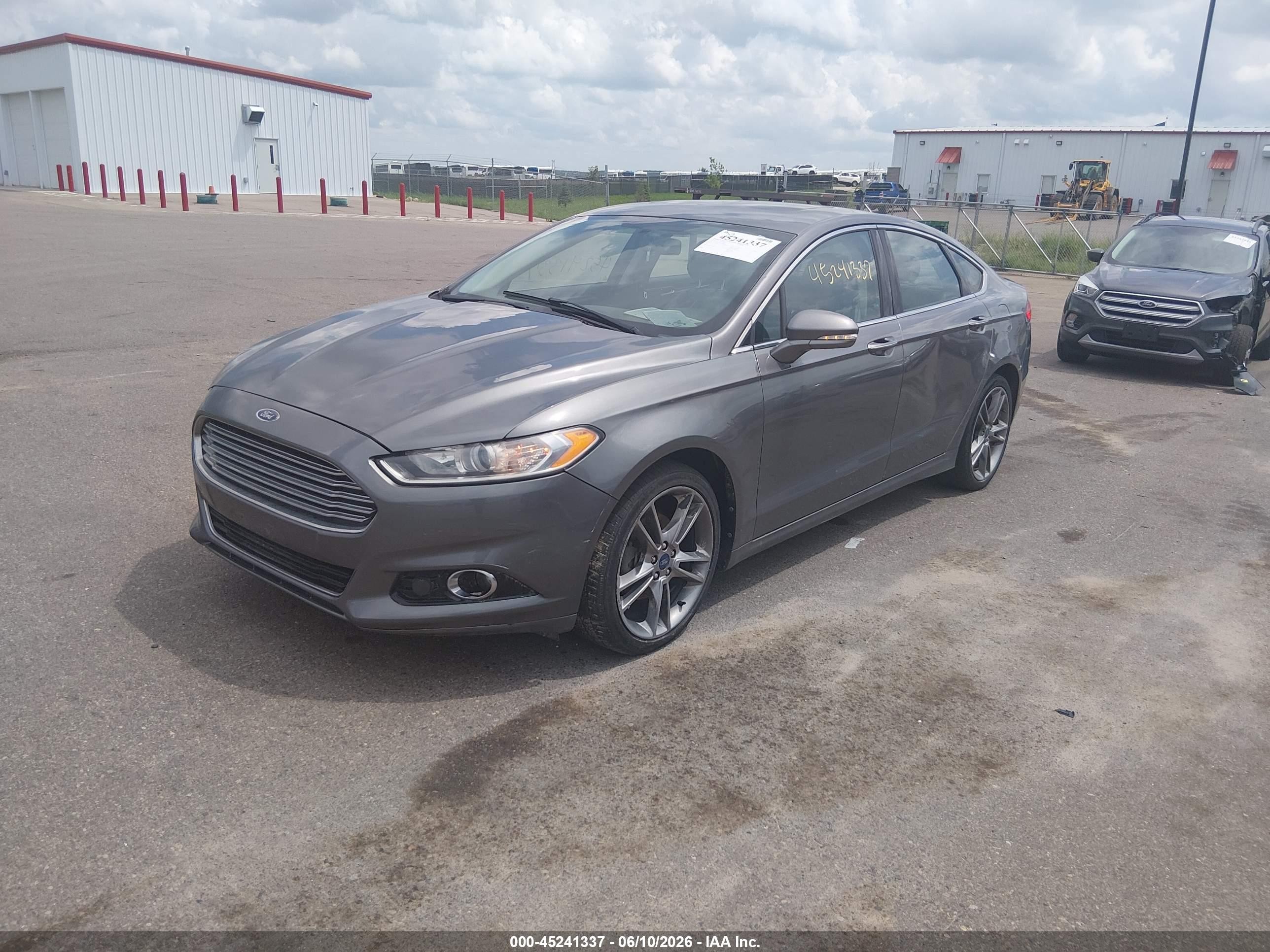2014 Ford Fusion Titanium Gray vin: 3FA6P0K99ER306449