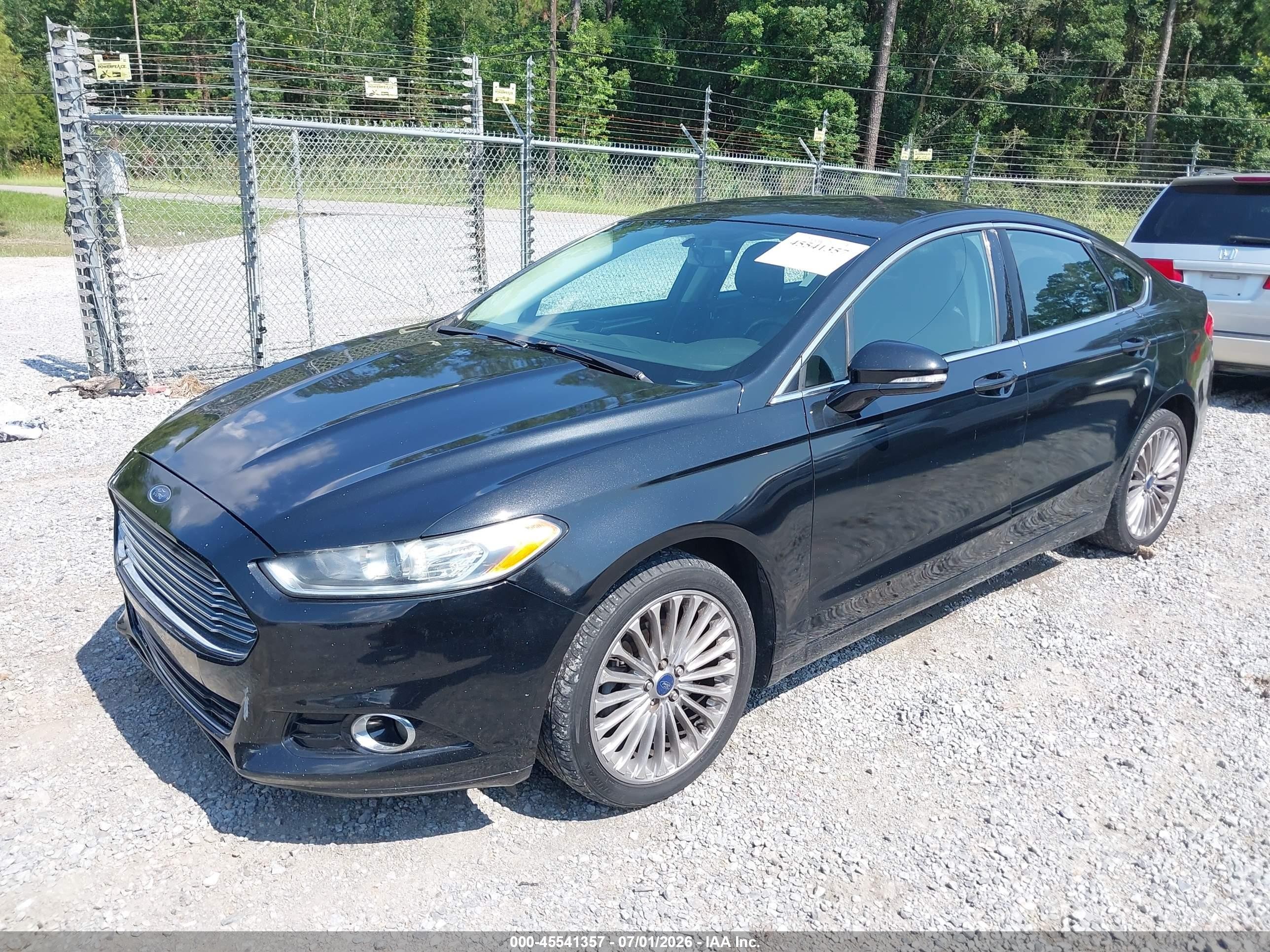 2014 Ford Fusion Titanium Black vin: 3FA6P0K99ER358874