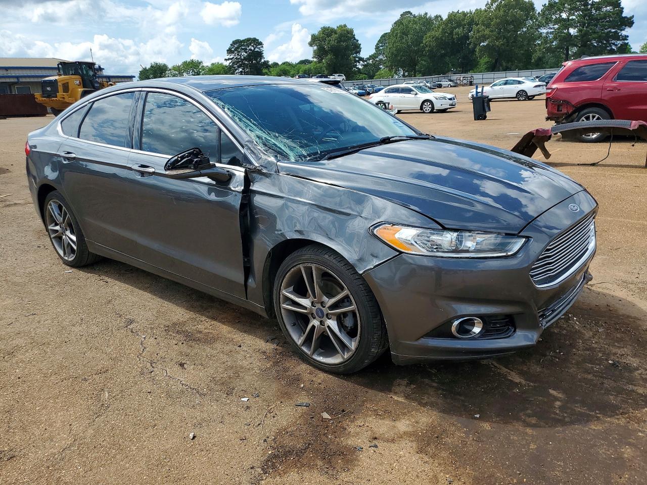 2015 Ford Fusion Titanium Gray vin: 3FA6P0K99FR113848