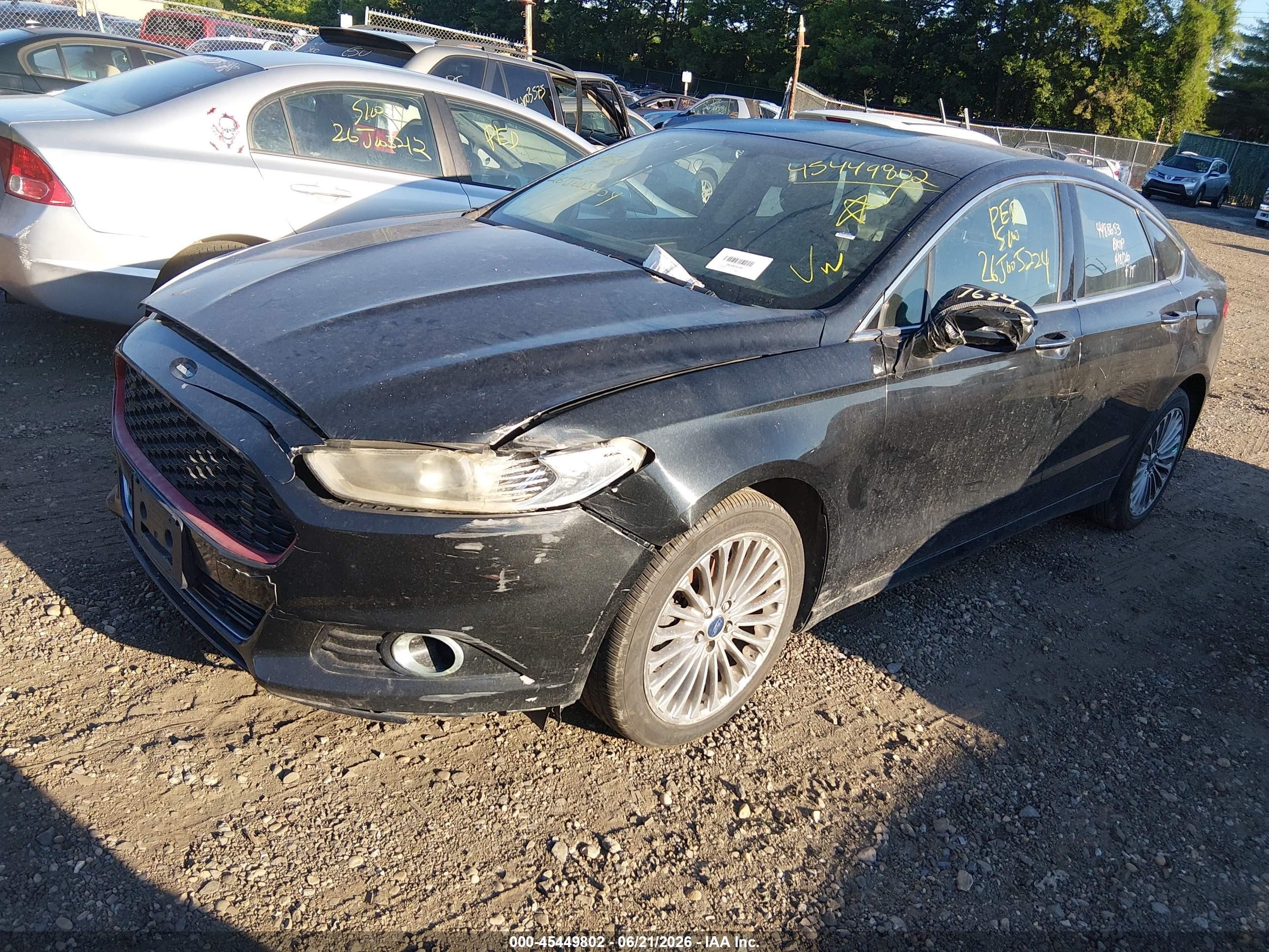 2015 Ford Fusion Titanium Black vin: 3FA6P0K99FR152455