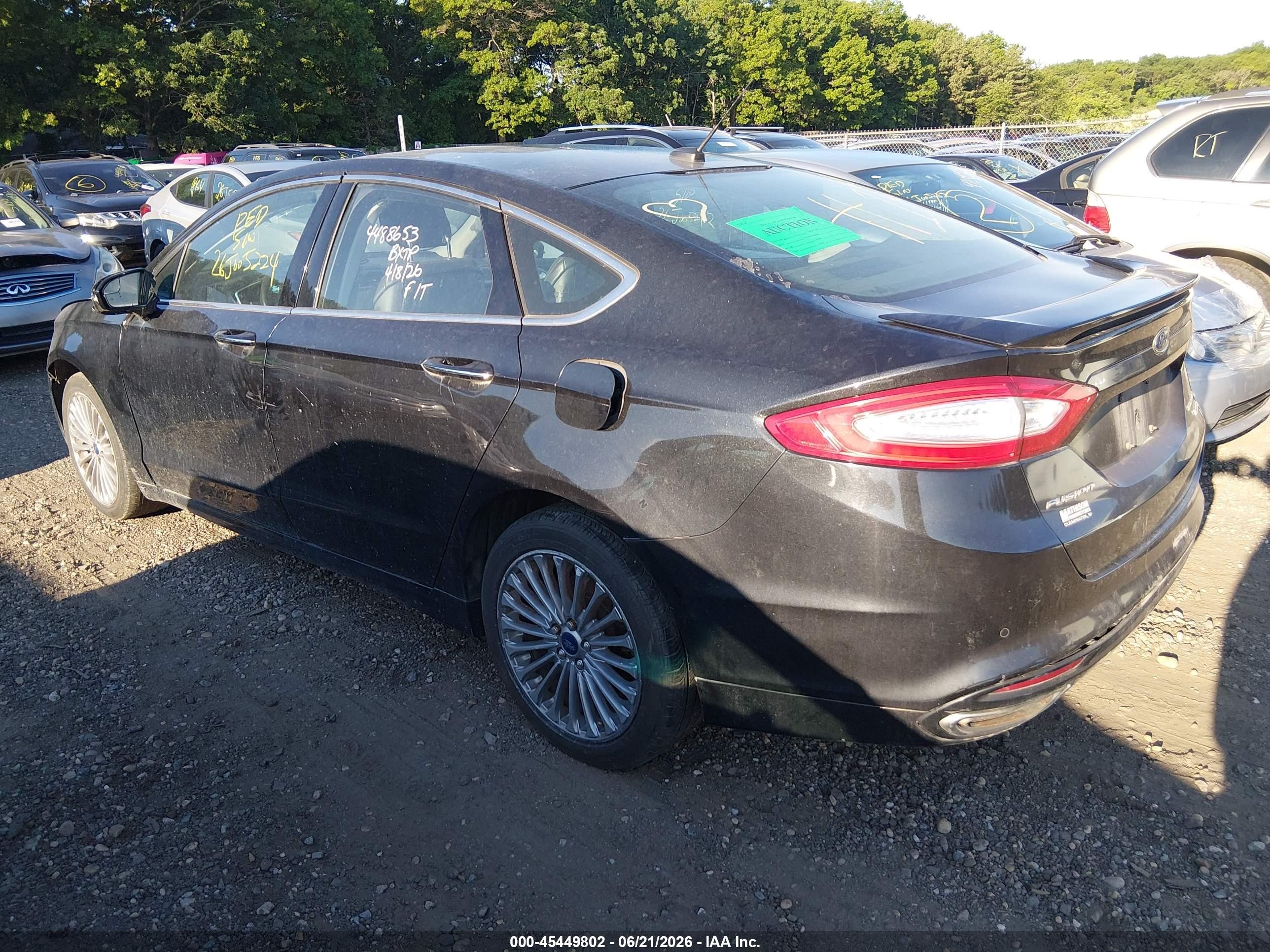 2015 Ford Fusion Titanium Black vin: 3FA6P0K99FR152455