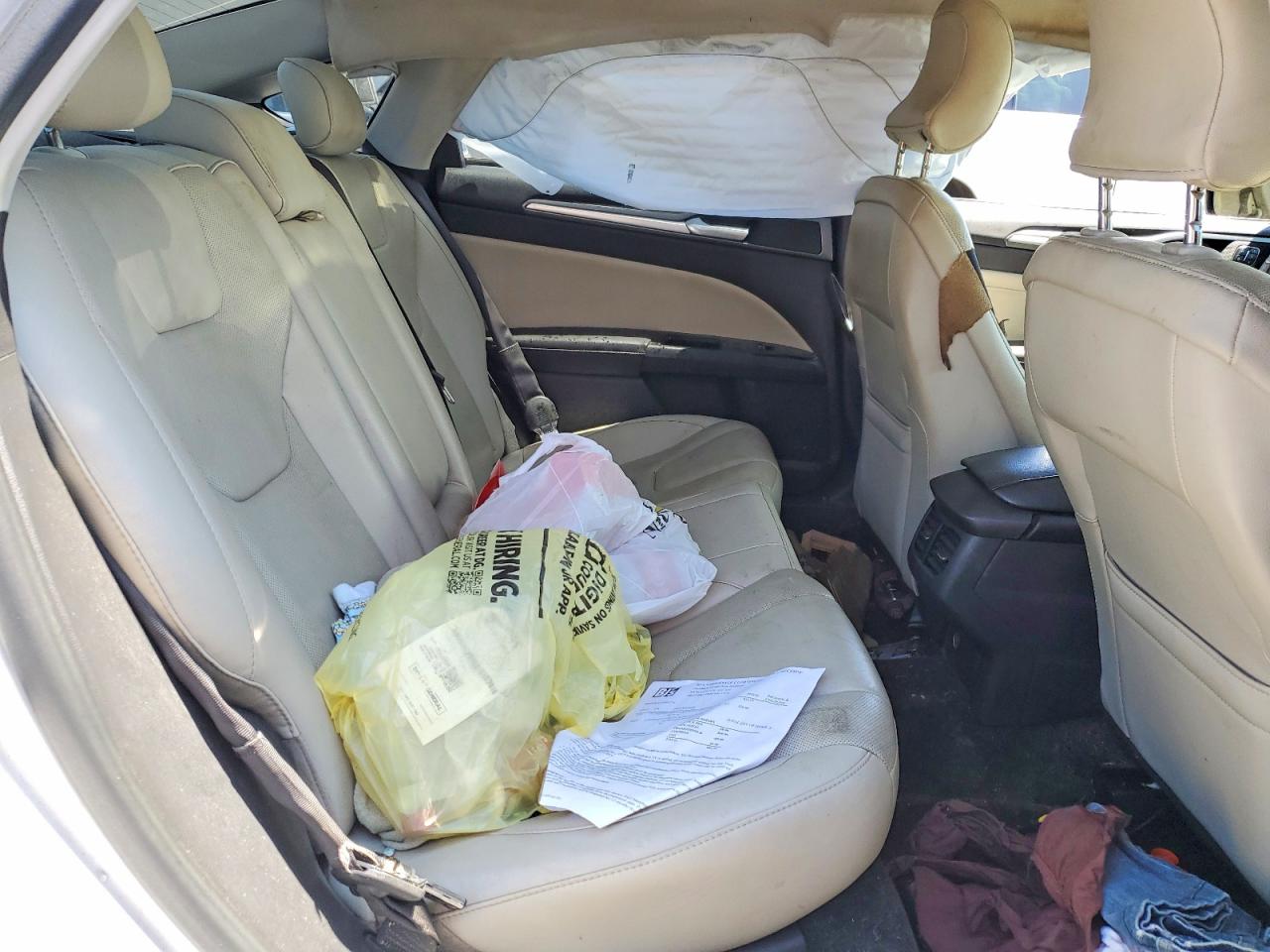 2015 Ford Fusion Titanium White vin: 3FA6P0K99FR189201