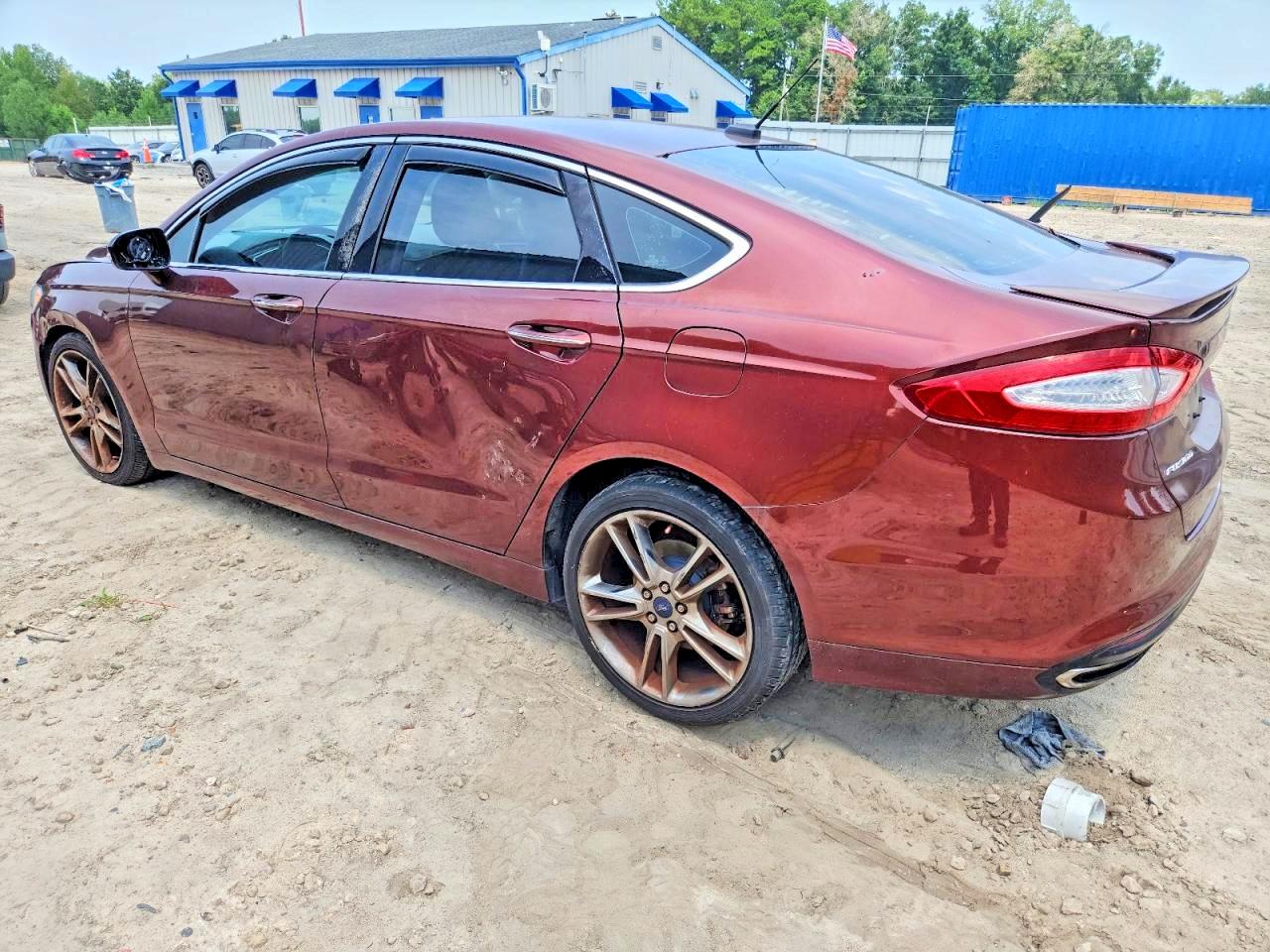 2015 Ford Fusion Titanium Maroon vin: 3FA6P0K99FR219605