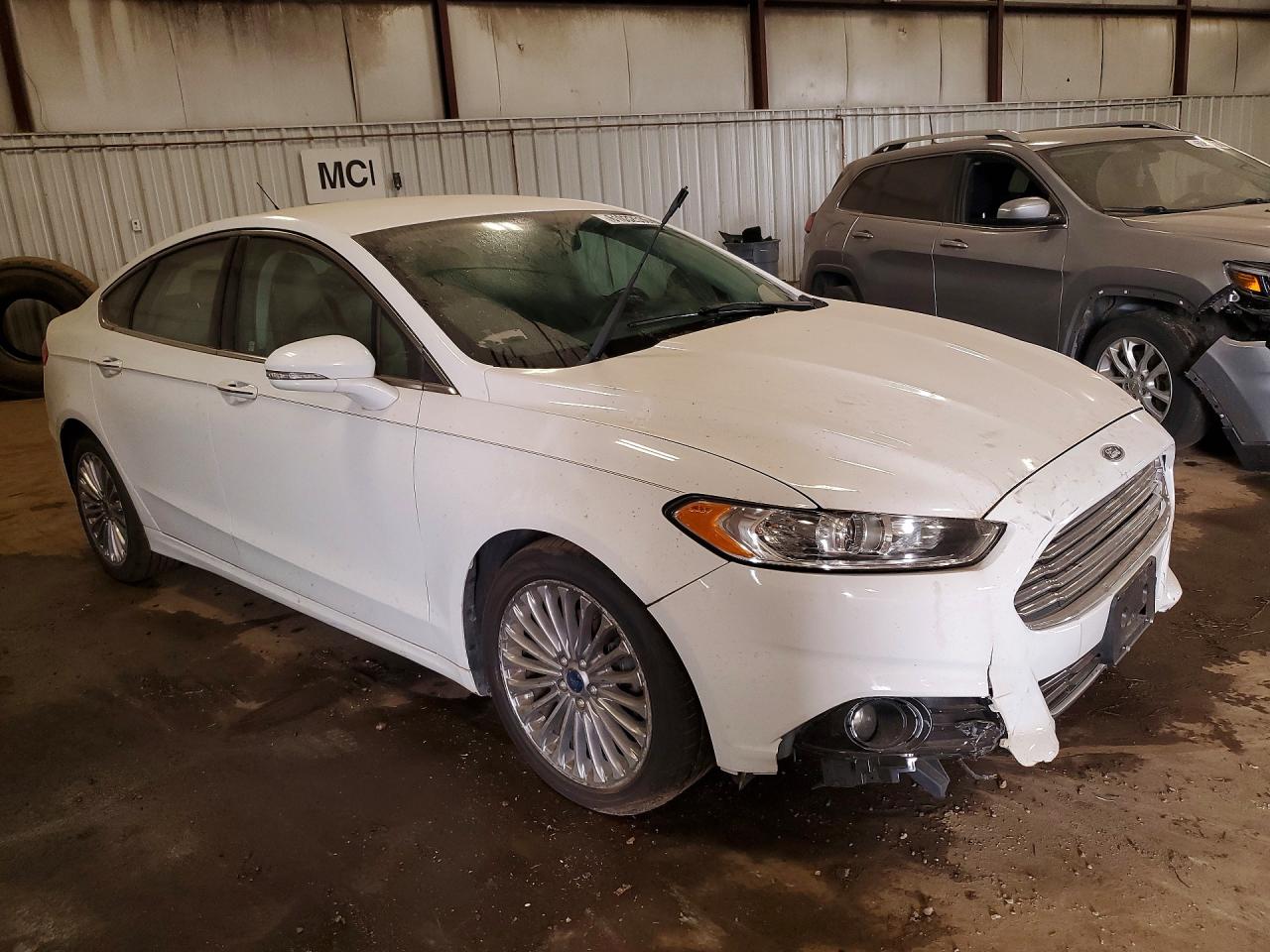 2015 Ford Fusion Titanium Белый vin: 3FA6P0K99FR238655