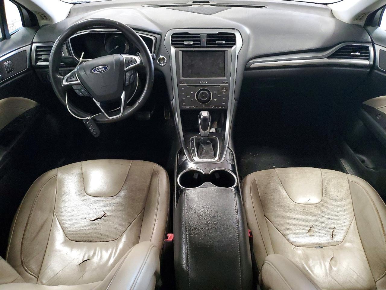 2015 Ford Fusion Titanium Белый vin: 3FA6P0K99FR238655