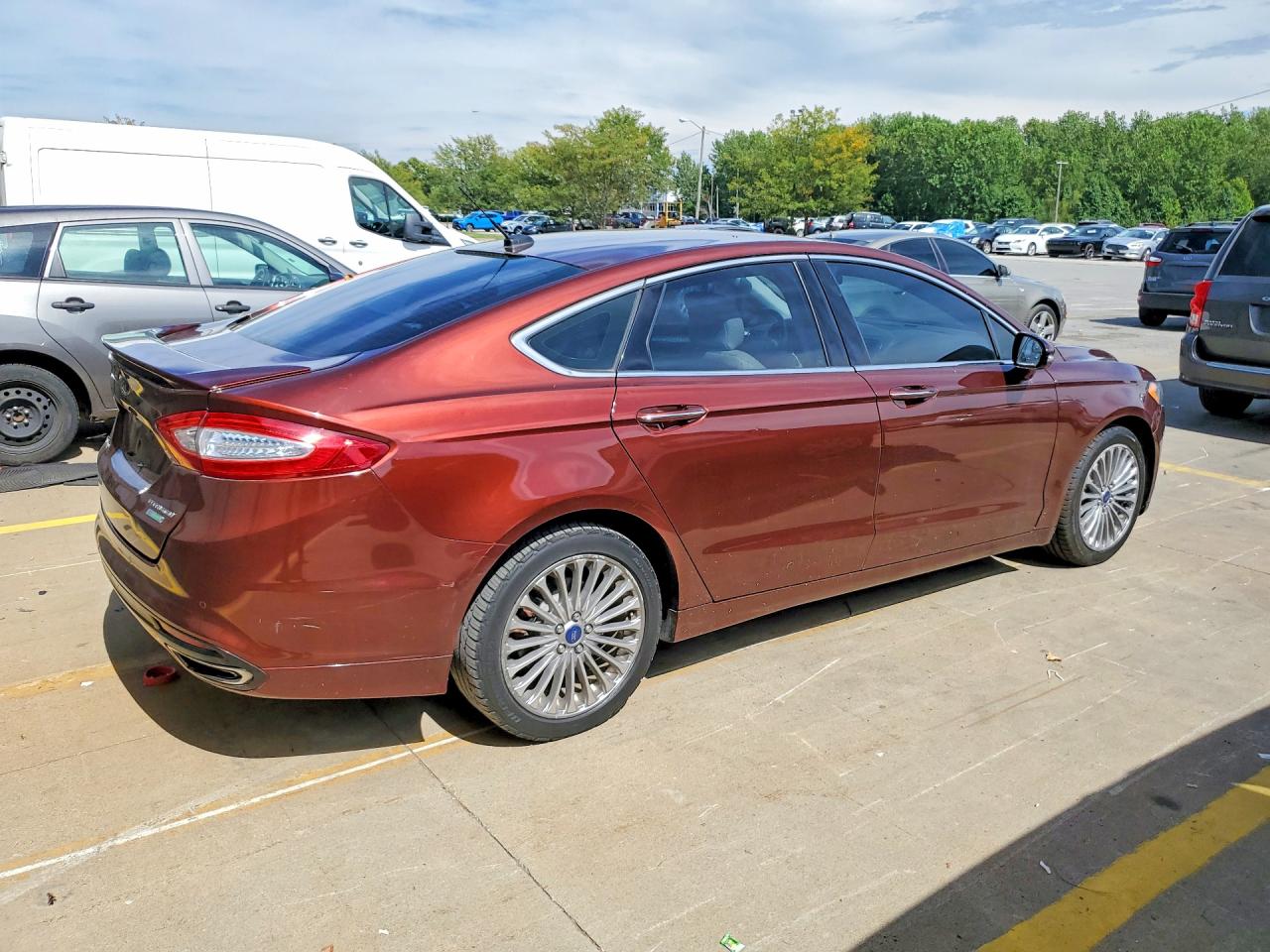 2015 Ford Fusion Titanium Burgundy vin: 3FA6P0K99FR276970