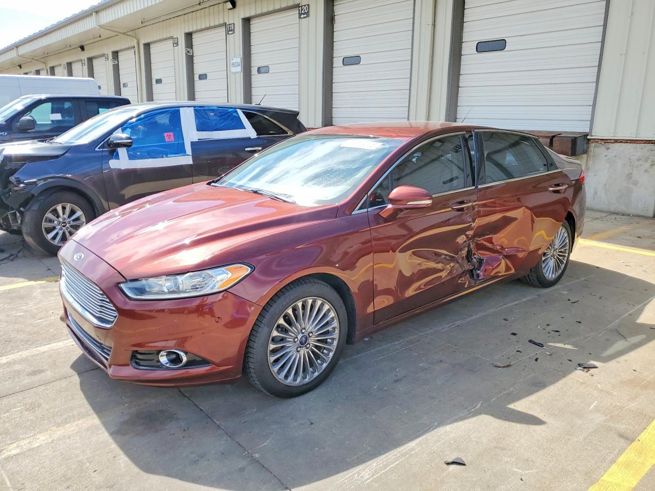 2015 Ford Fusion Titanium Burgundy vin: 3FA6P0K99FR276970