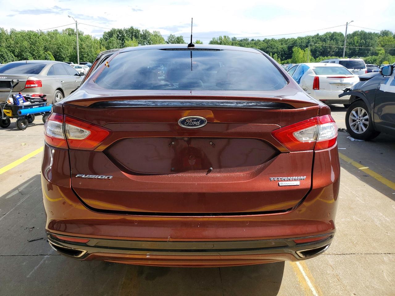2015 Ford Fusion Titanium Burgundy vin: 3FA6P0K99FR276970