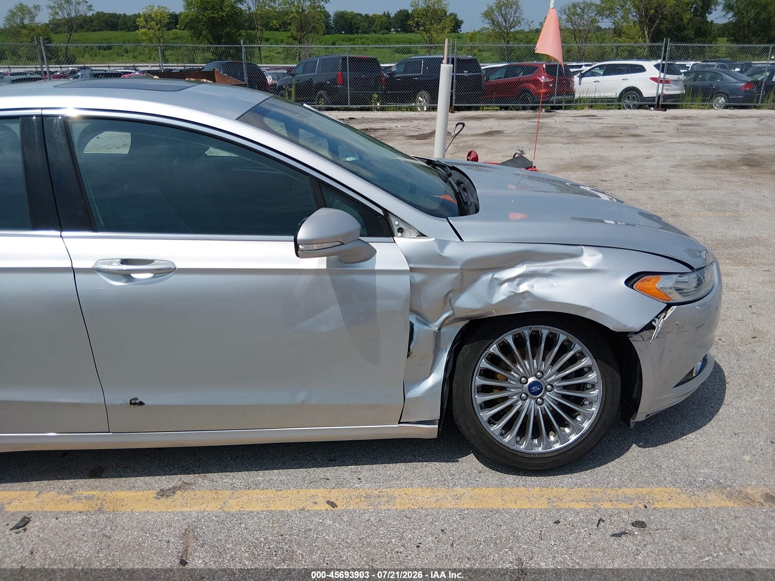 2015 Ford Fusion Titanium Silver vin: 3FA6P0K99FR297110