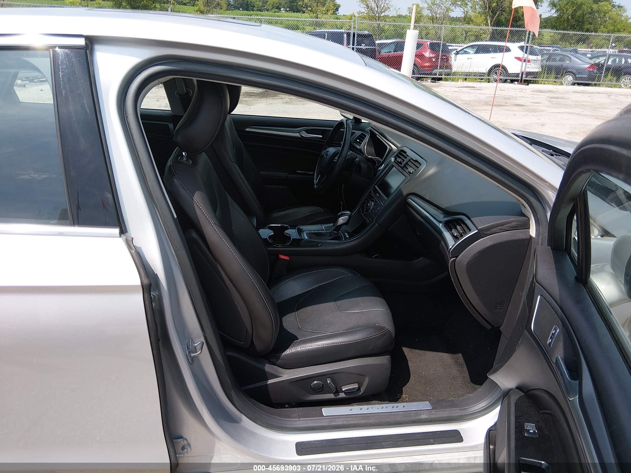 2015 Ford Fusion Titanium Silver vin: 3FA6P0K99FR297110