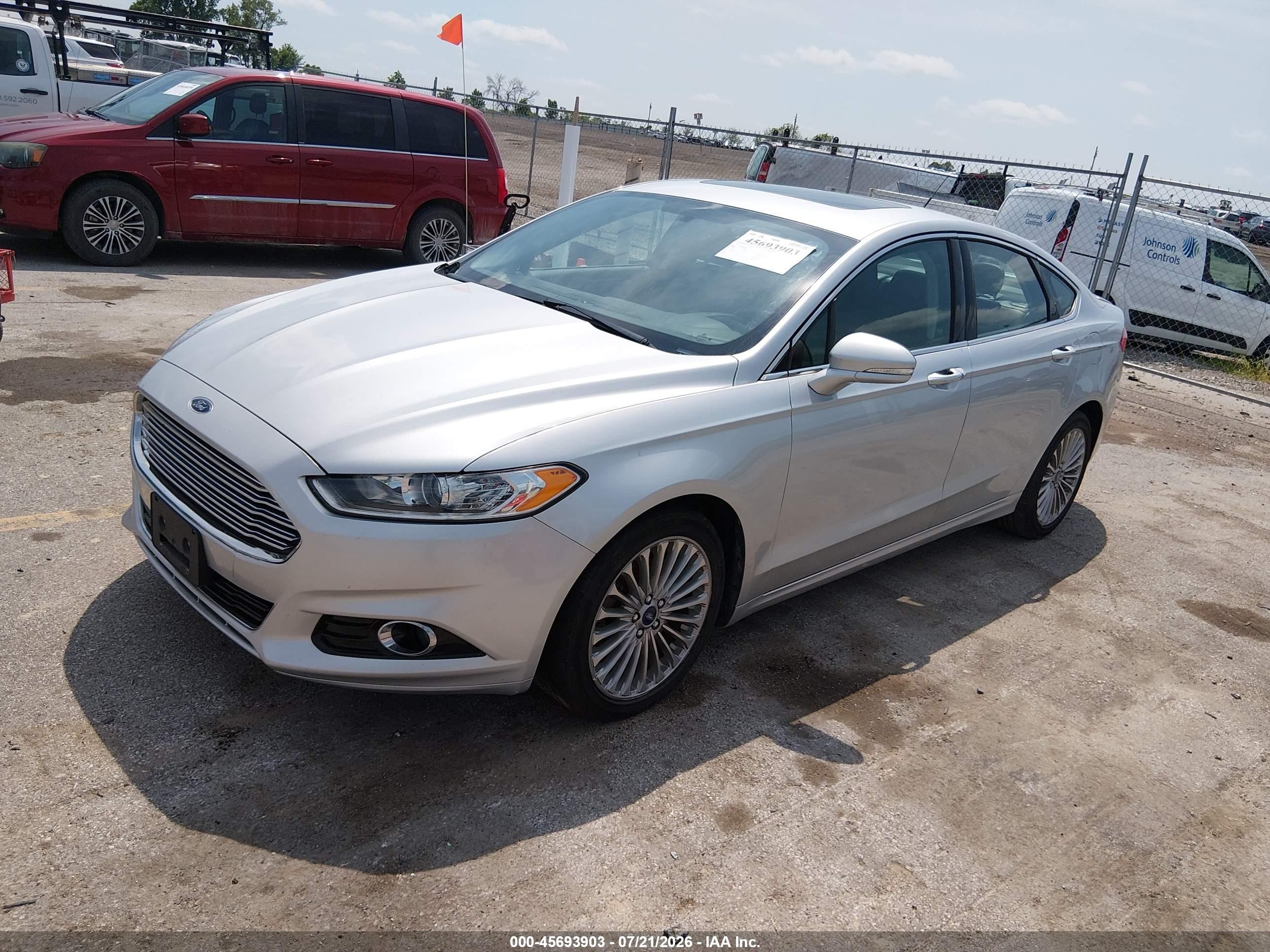 2015 Ford Fusion Titanium Silver vin: 3FA6P0K99FR297110