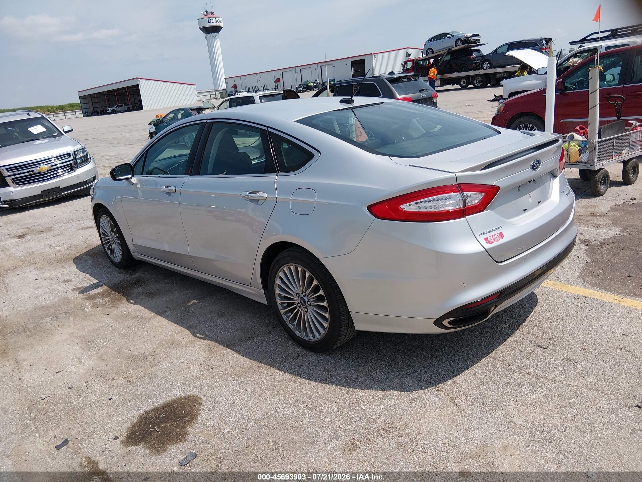 2015 Ford Fusion Titanium Silver vin: 3FA6P0K99FR297110