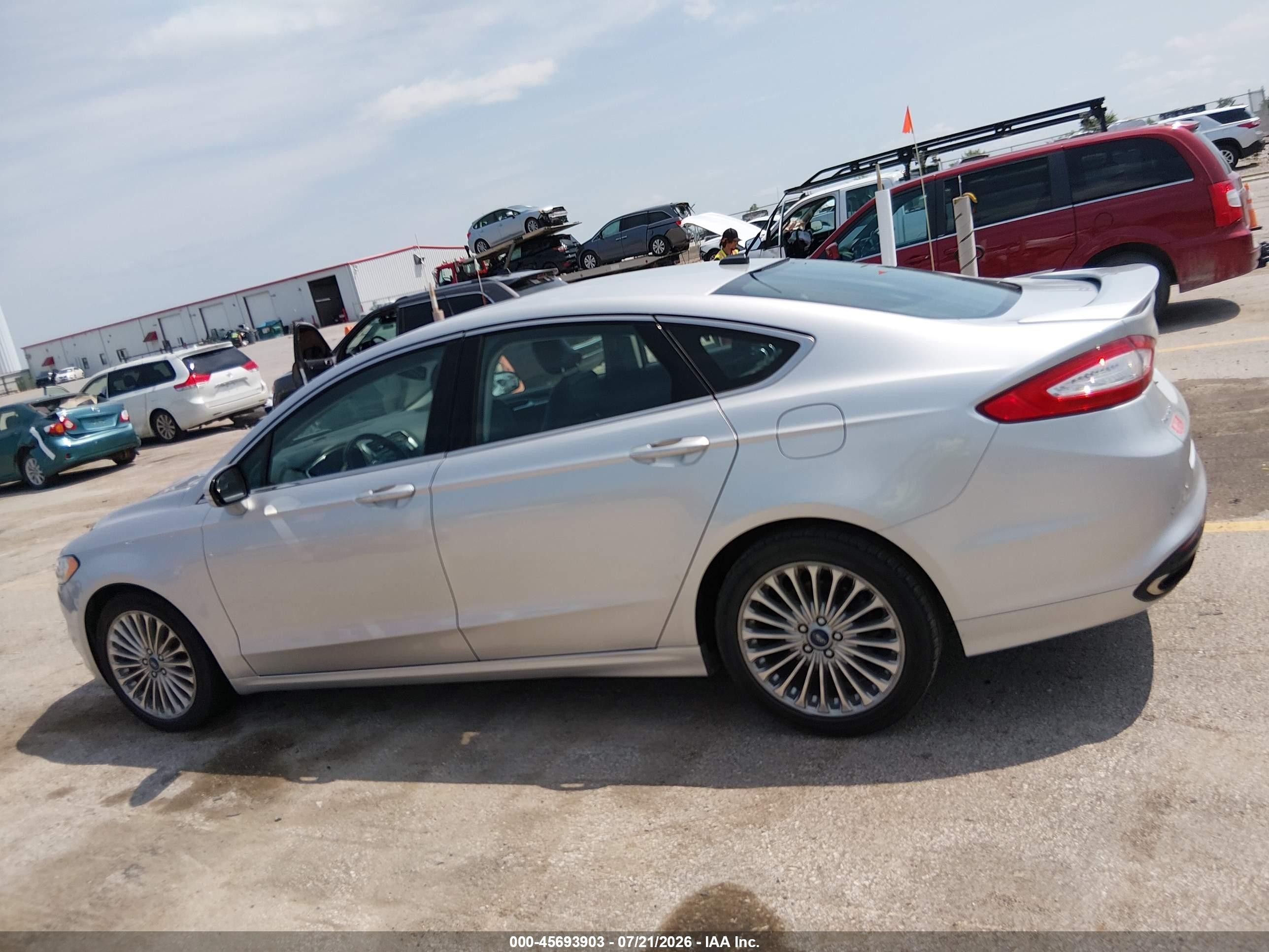 2015 Ford Fusion Titanium Silver vin: 3FA6P0K99FR297110