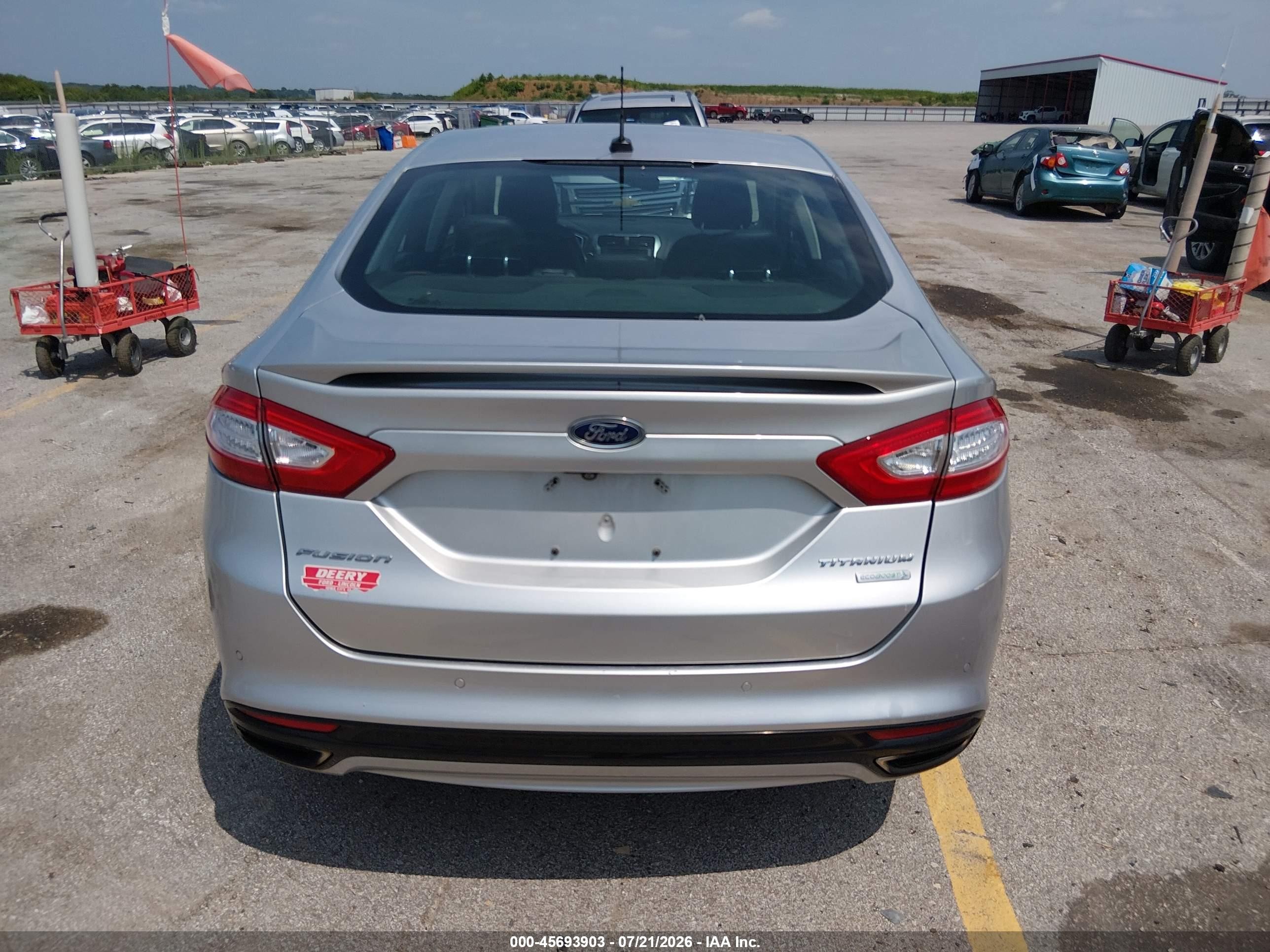 2015 Ford Fusion Titanium Silver vin: 3FA6P0K99FR297110