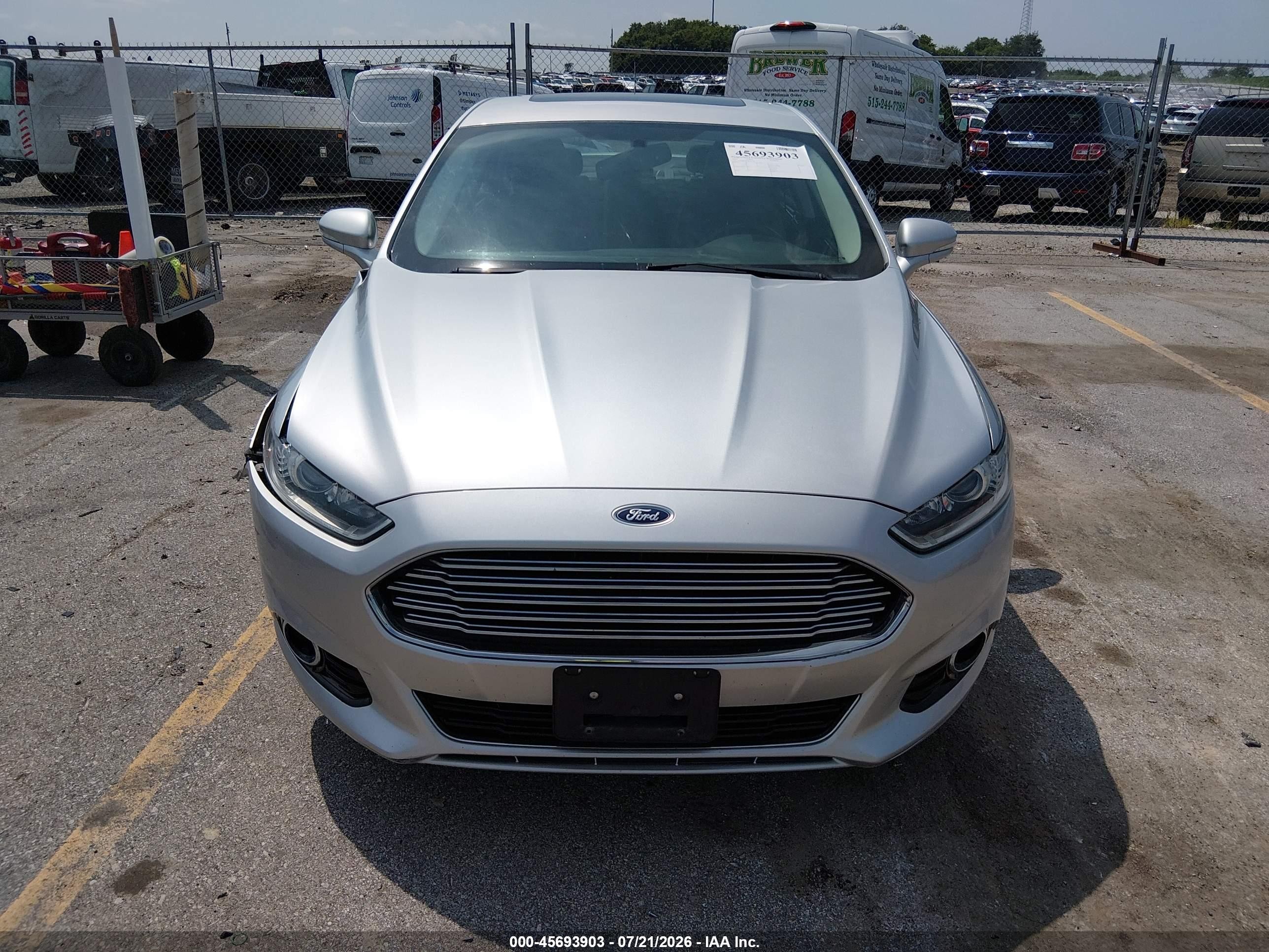 2015 Ford Fusion Titanium Silver vin: 3FA6P0K99FR297110