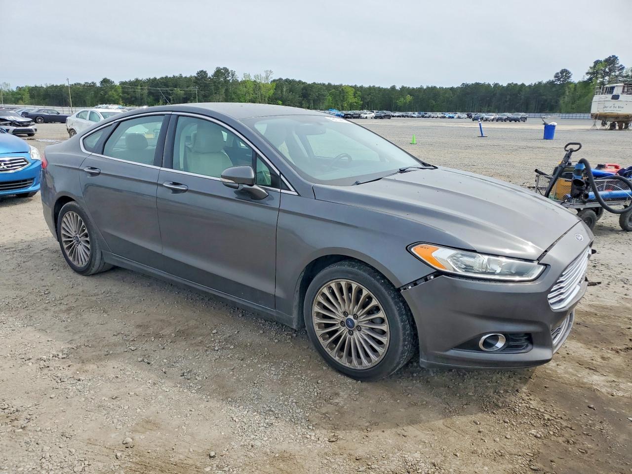 2016 Ford Fusion Titanium Gray vin: 3FA6P0K99GR158032