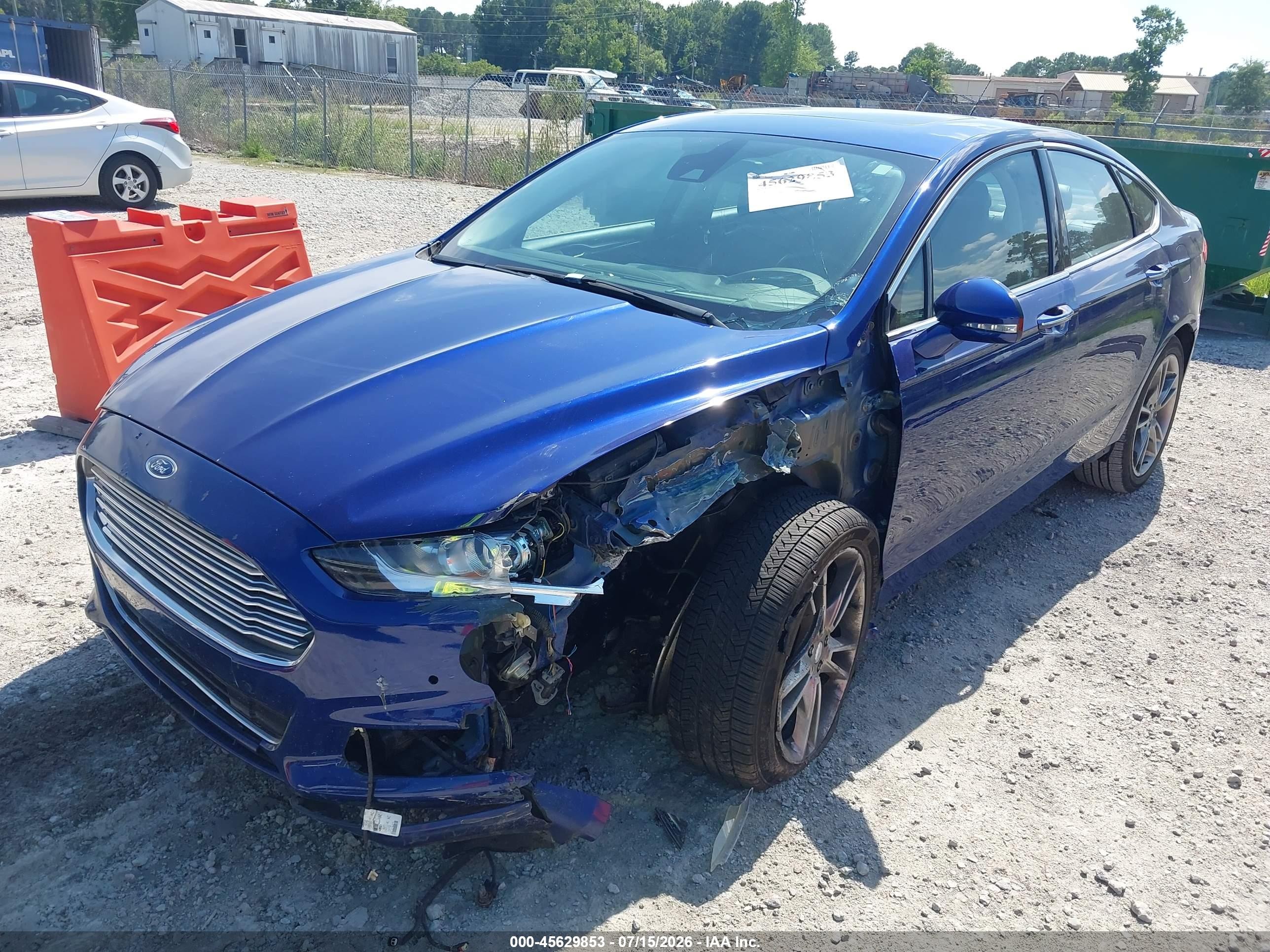 2013 Ford Fusion Titanium Blue vin: 3FA6P0K9XDR106050