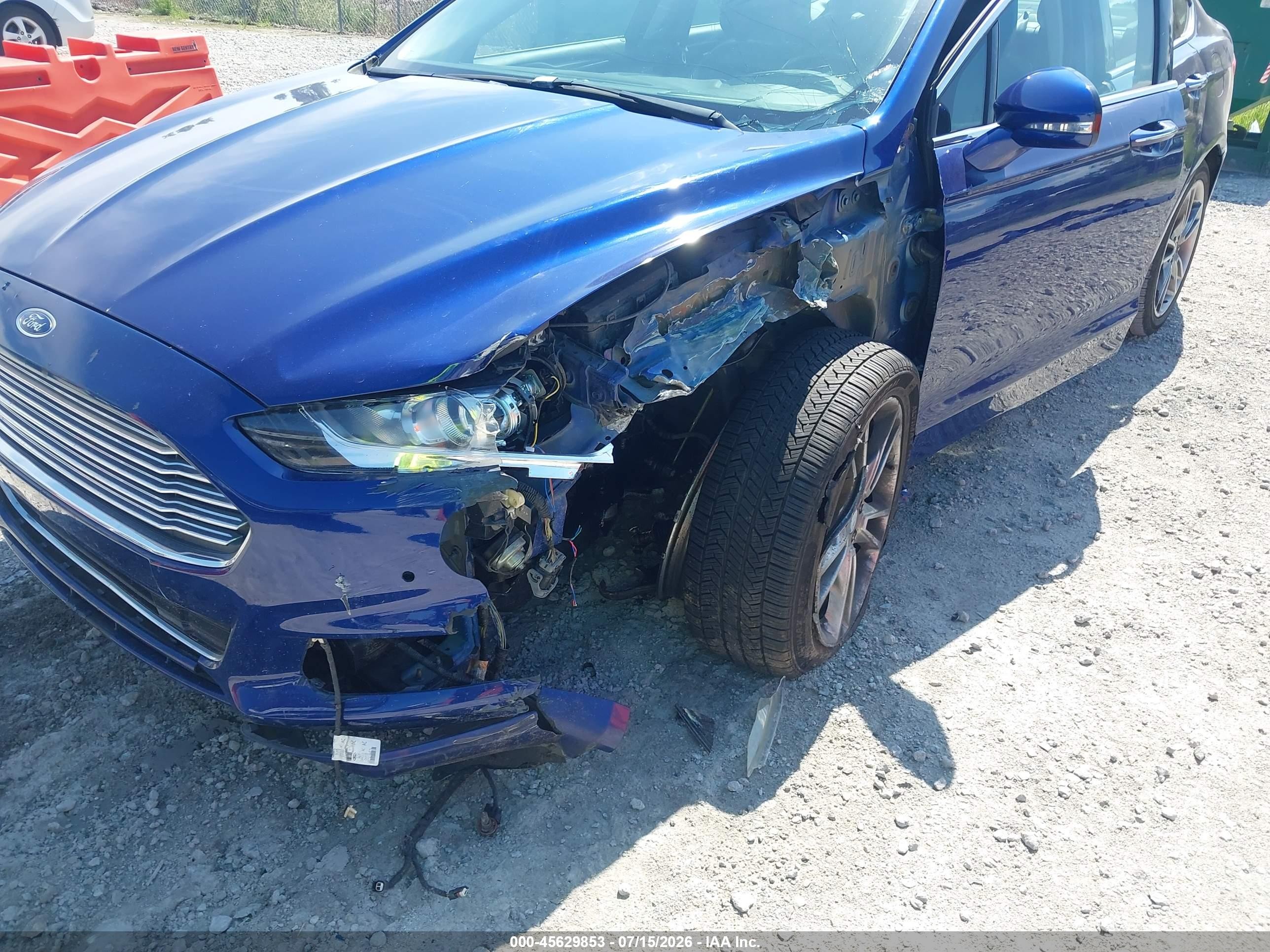 2013 Ford Fusion Titanium Blue vin: 3FA6P0K9XDR106050