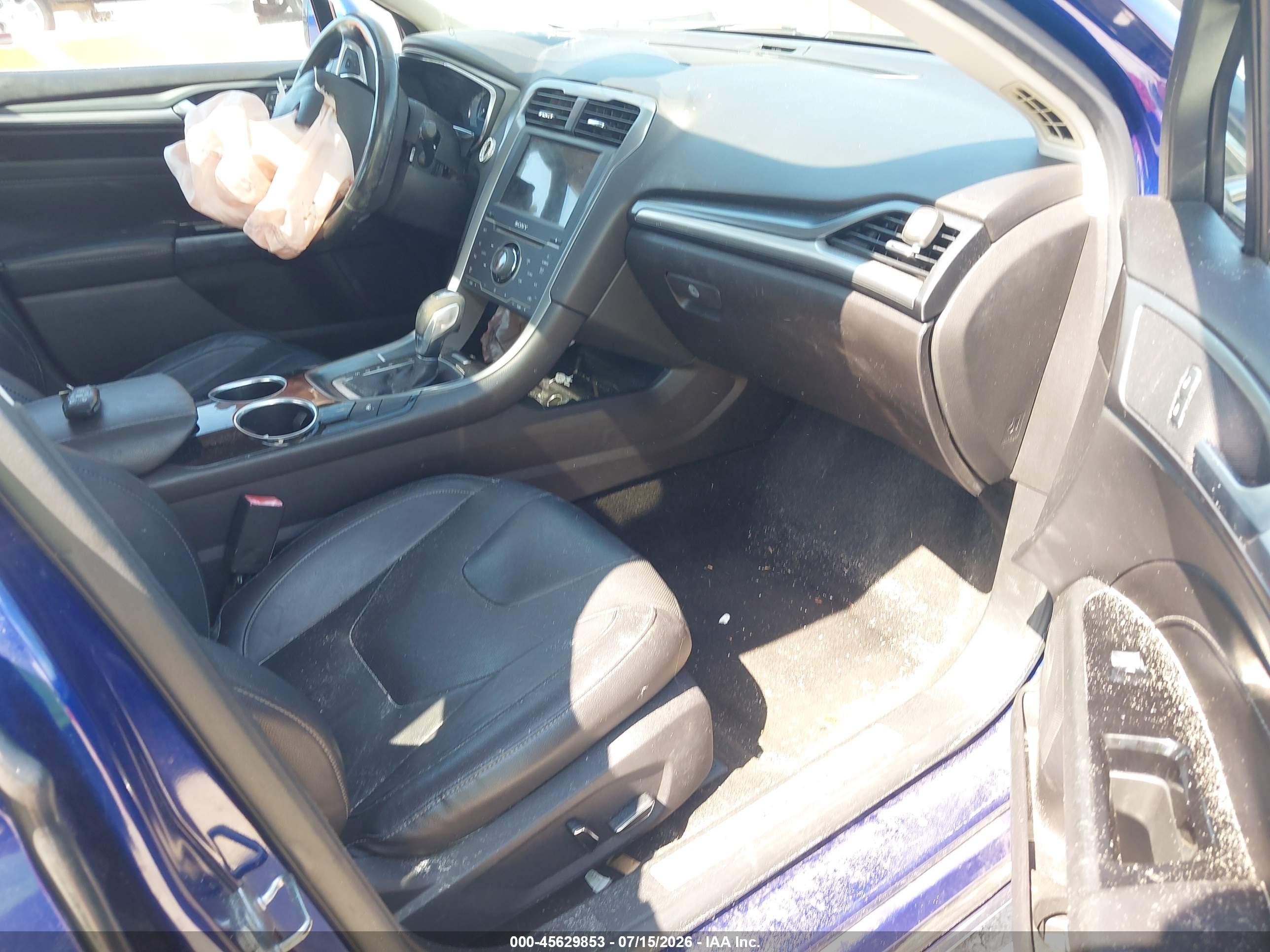 2013 Ford Fusion Titanium Blue vin: 3FA6P0K9XDR106050