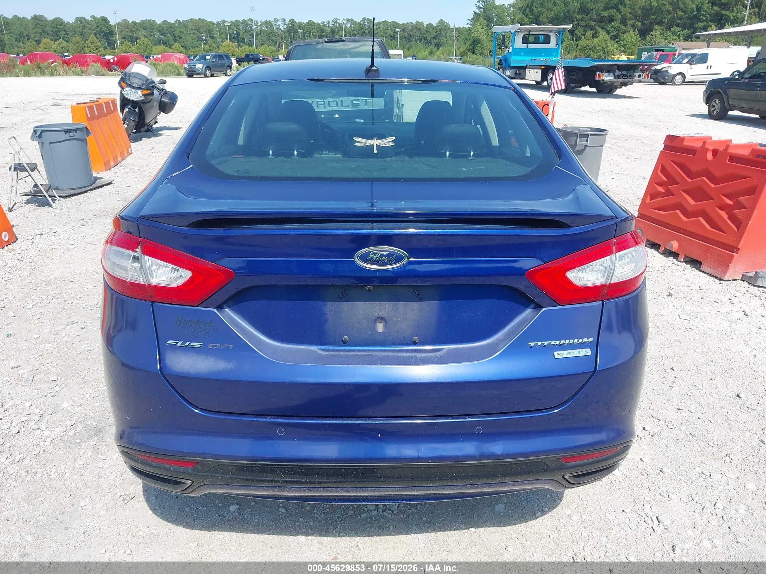 2013 Ford Fusion Titanium Blue vin: 3FA6P0K9XDR106050
