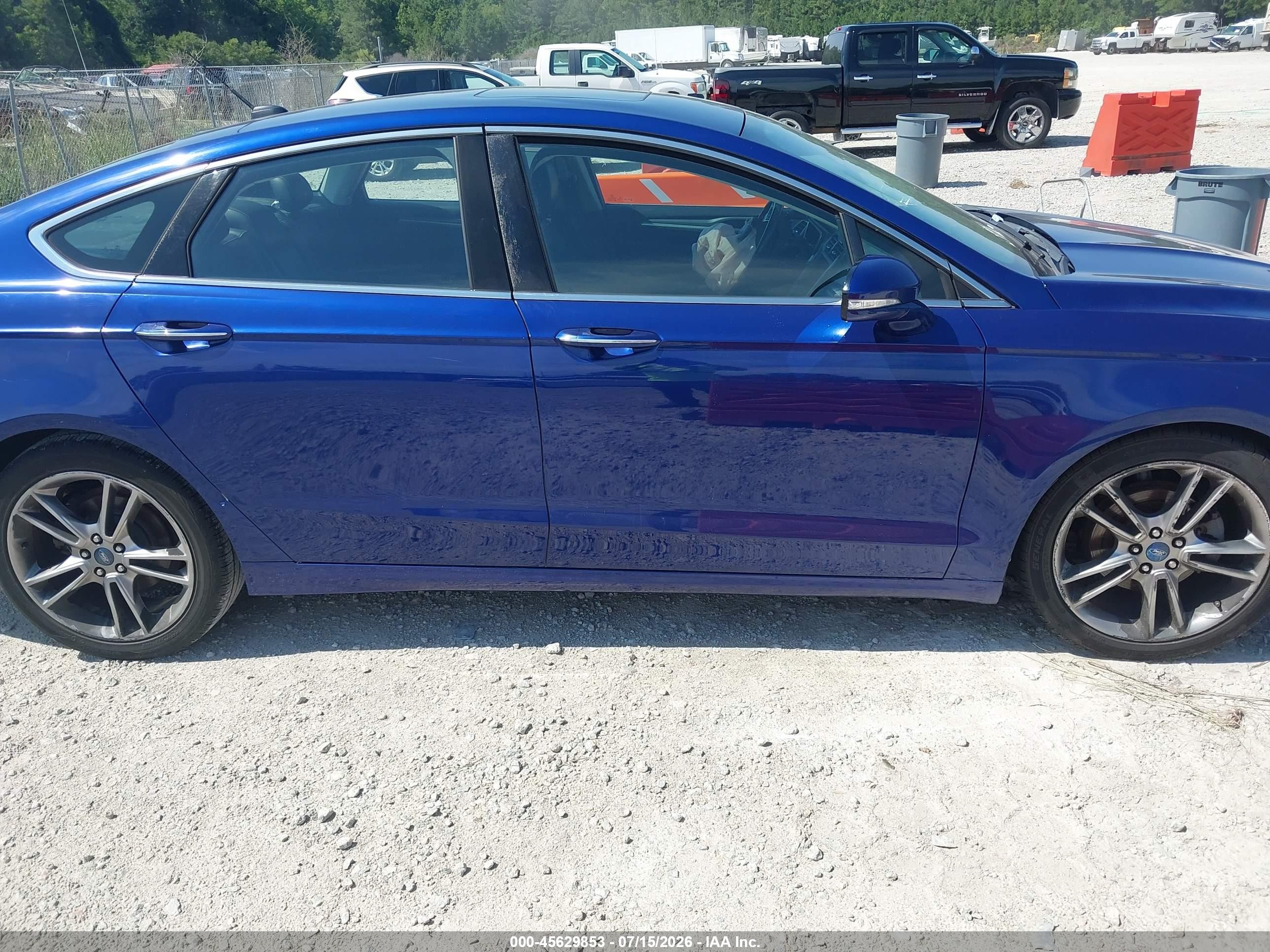 2013 Ford Fusion Titanium Blue vin: 3FA6P0K9XDR106050