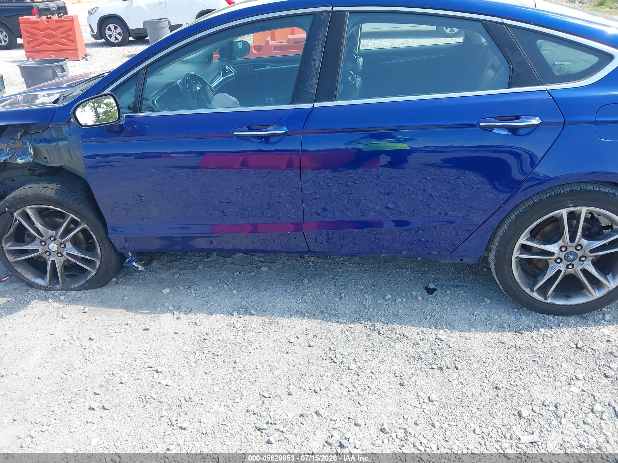 2013 Ford Fusion Titanium Blue vin: 3FA6P0K9XDR106050