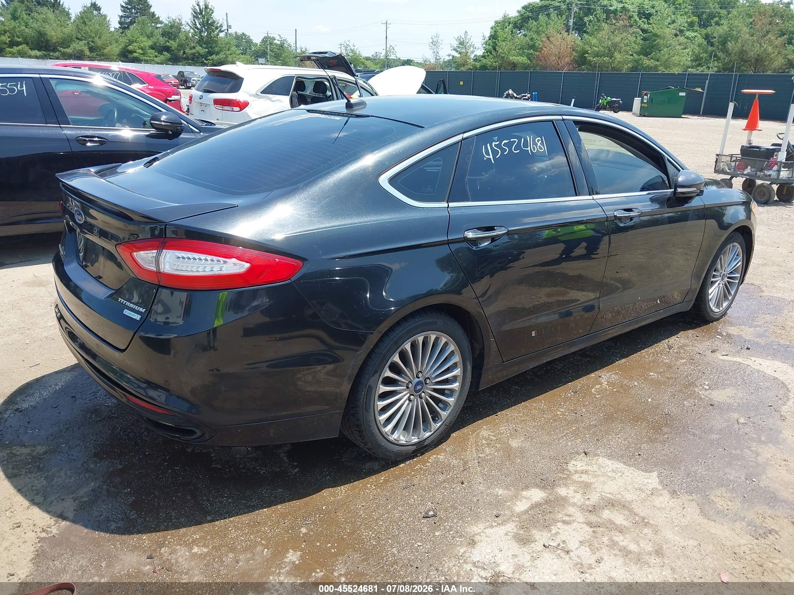 2013 Ford Fusion Titanium Черный vin: 3FA6P0K9XDR207833