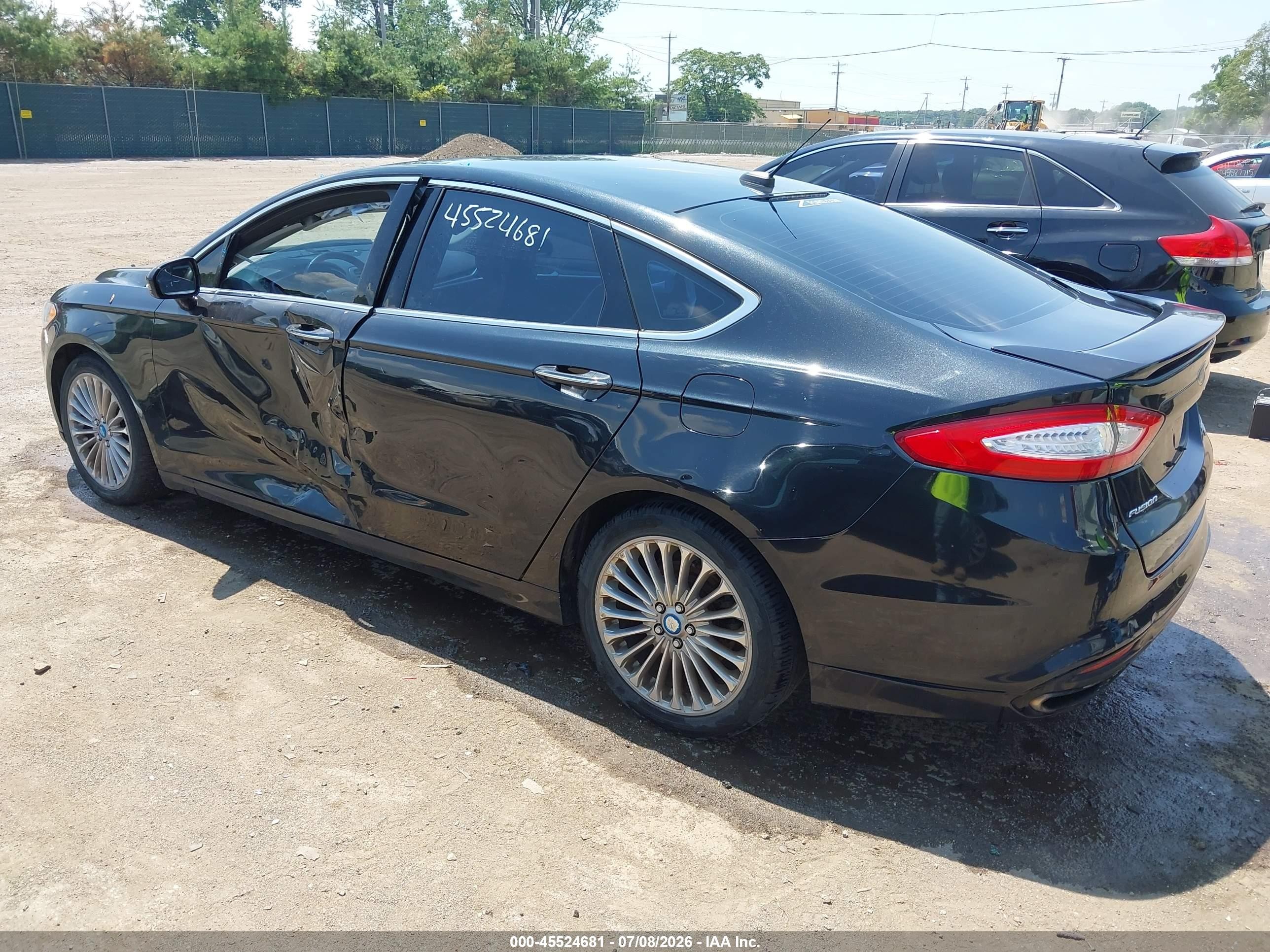 2013 Ford Fusion Titanium Черный vin: 3FA6P0K9XDR207833