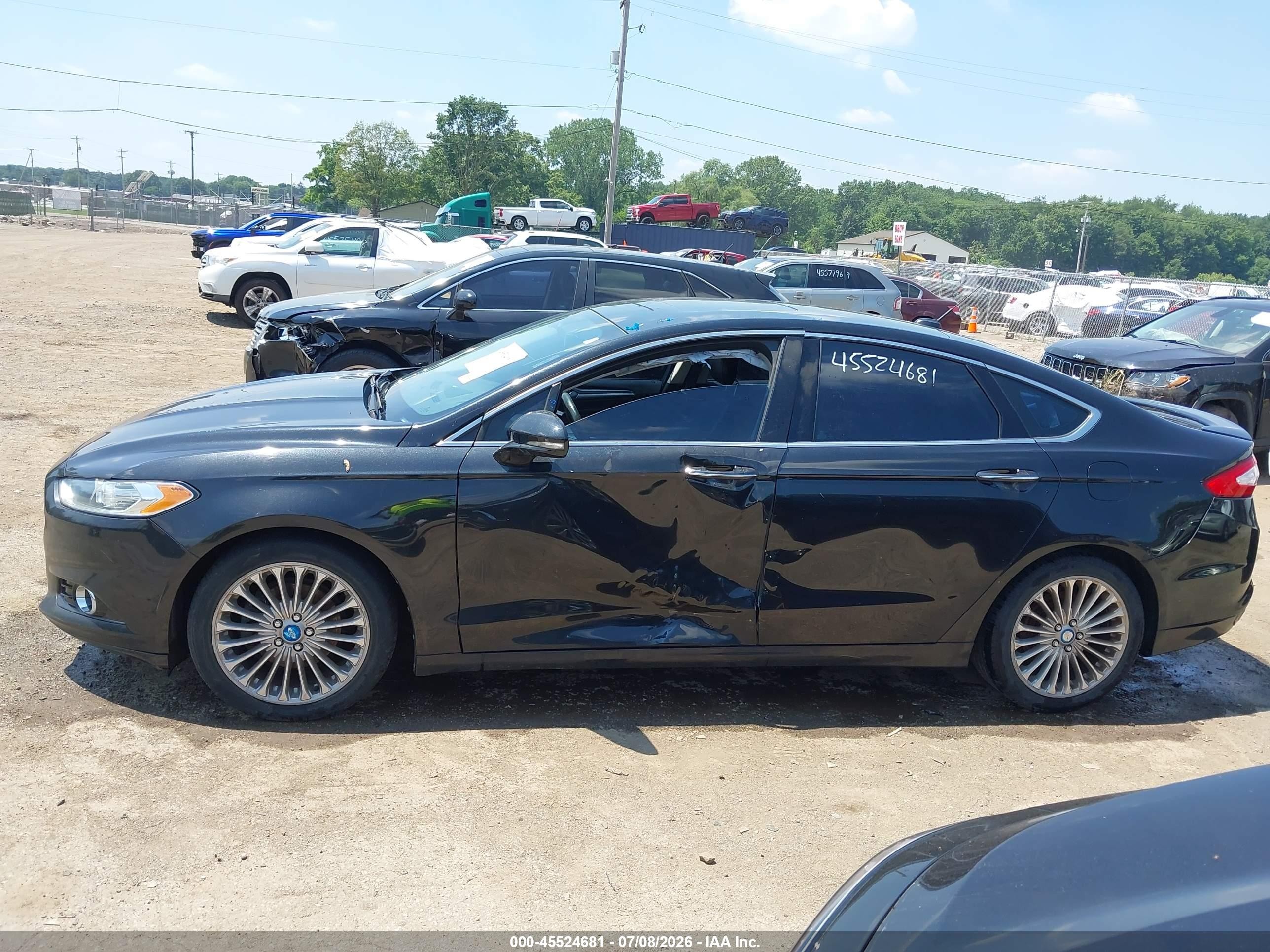 2013 Ford Fusion Titanium Черный vin: 3FA6P0K9XDR207833