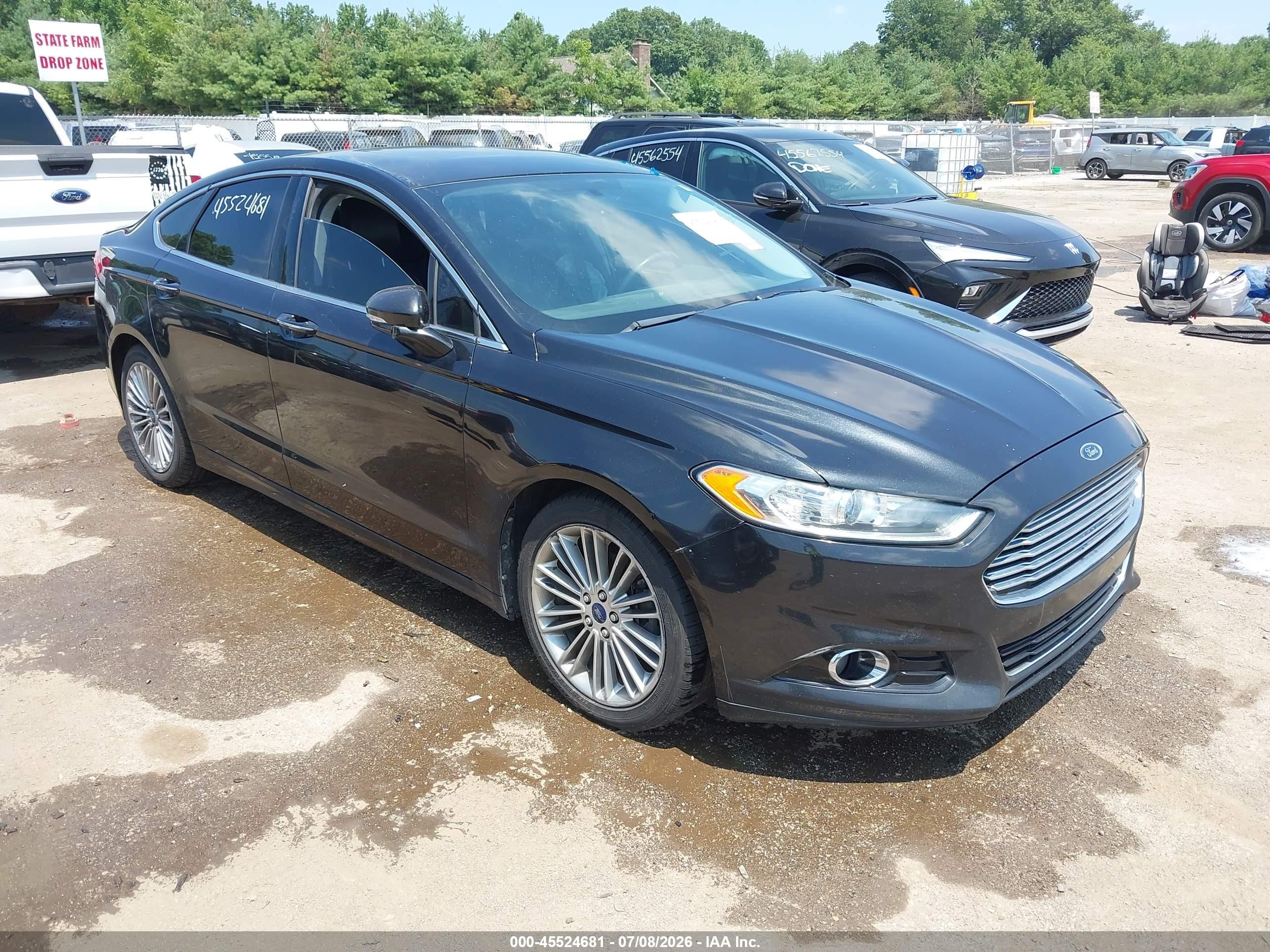 2013 Ford Fusion Titanium Черный vin: 3FA6P0K9XDR207833