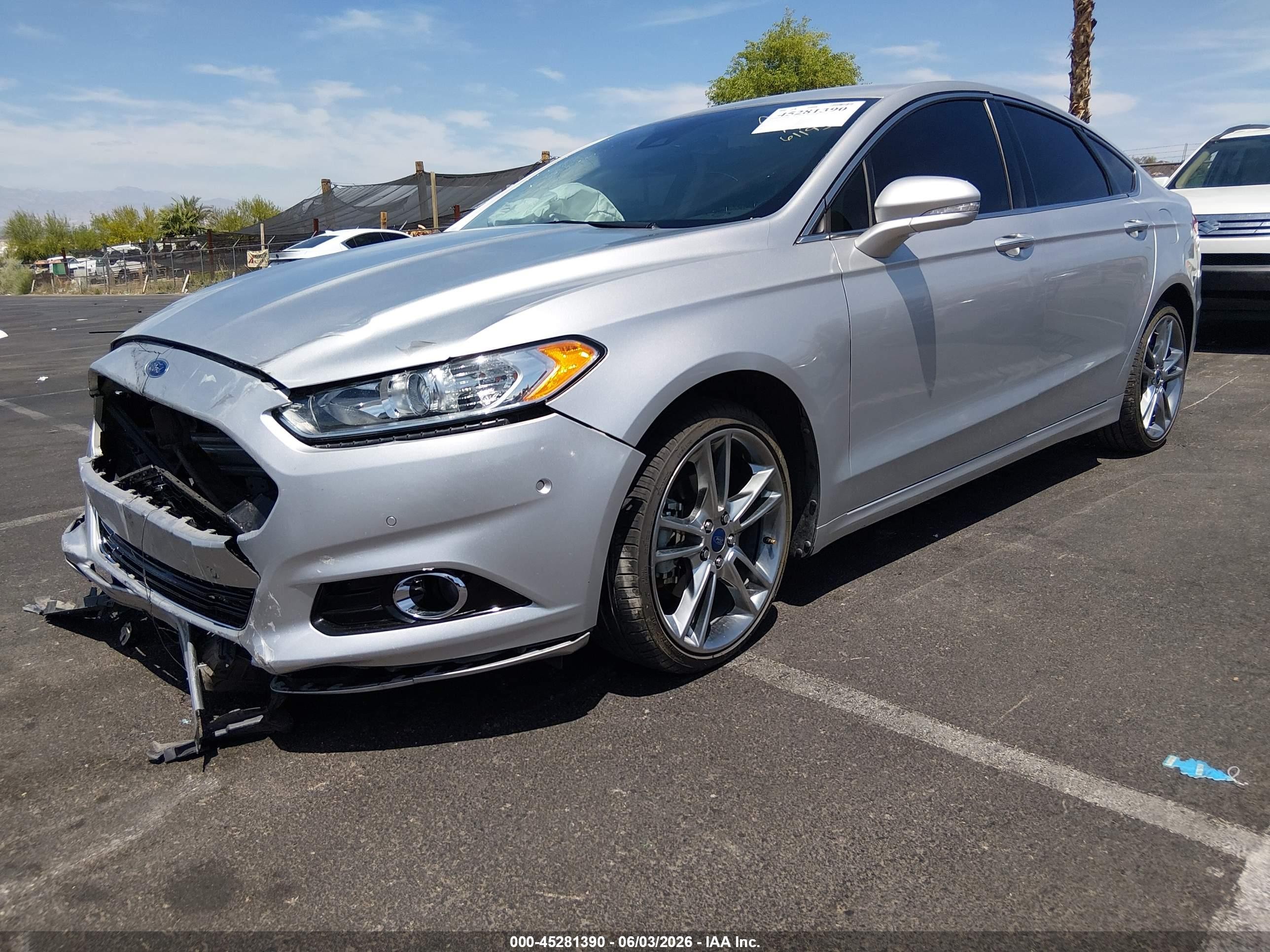 2013 Ford Fusion Titanium Silver vin: 3FA6P0K9XDR261195