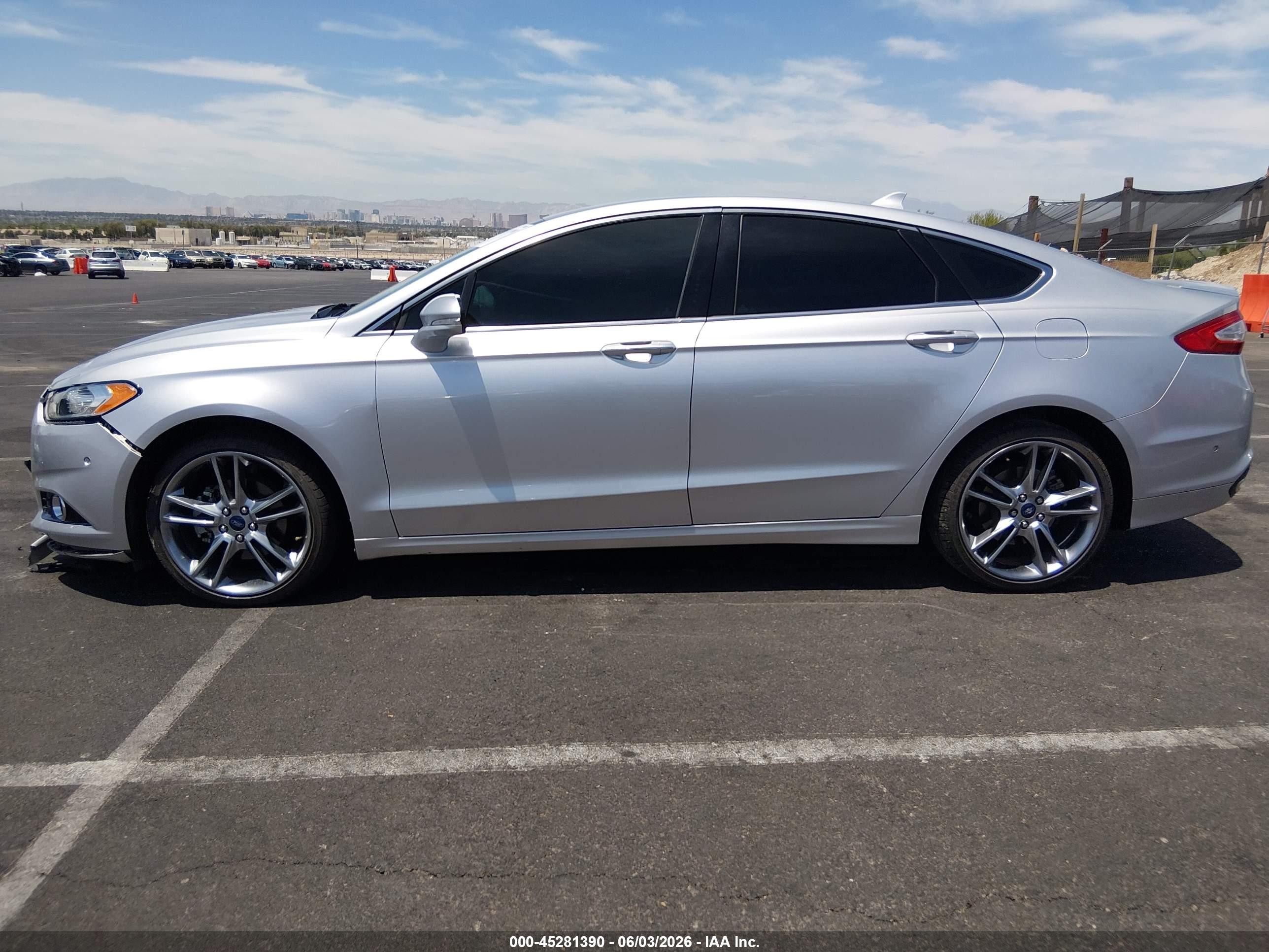 2013 Ford Fusion Titanium Silver vin: 3FA6P0K9XDR261195