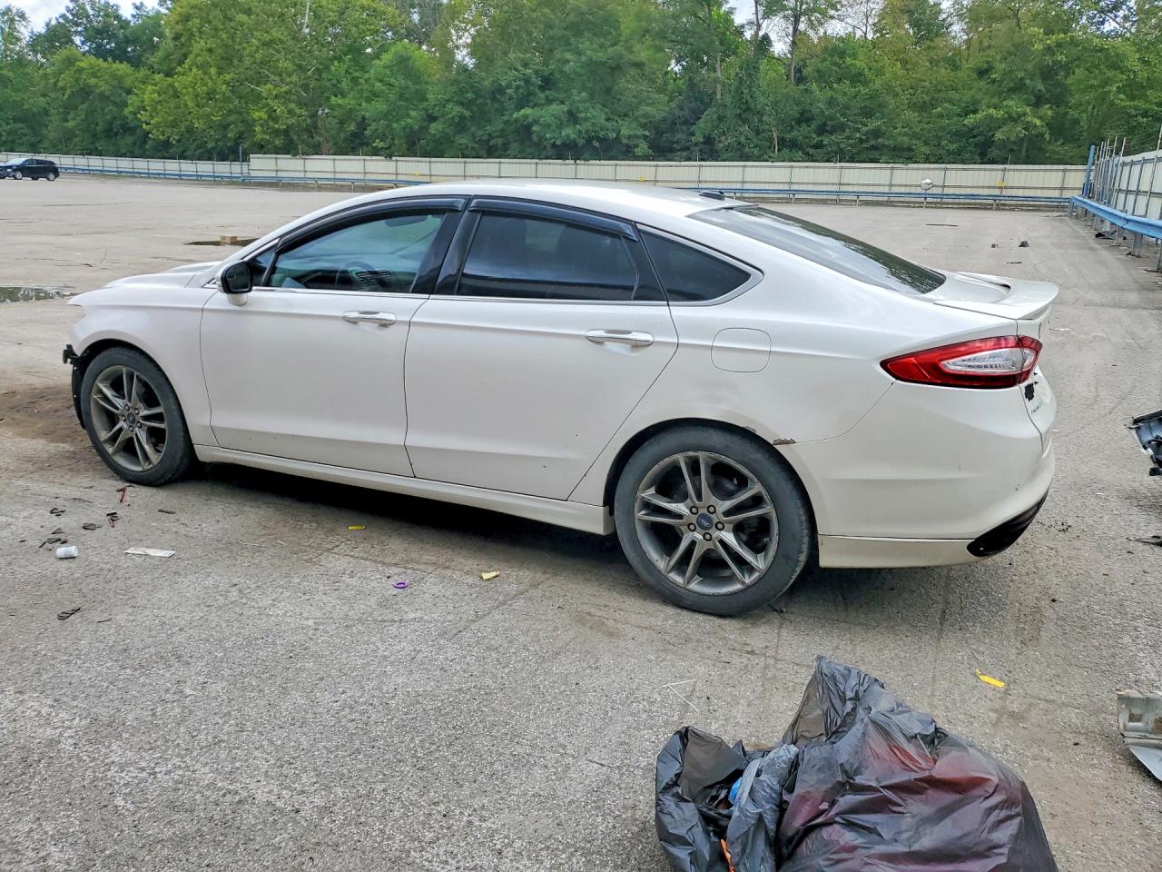 2013 Ford Fusion Titanium White vin: 3FA6P0K9XDR265960
