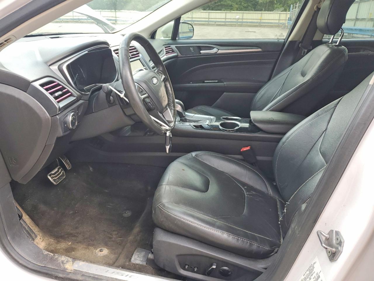 2013 Ford Fusion Titanium White vin: 3FA6P0K9XDR265960