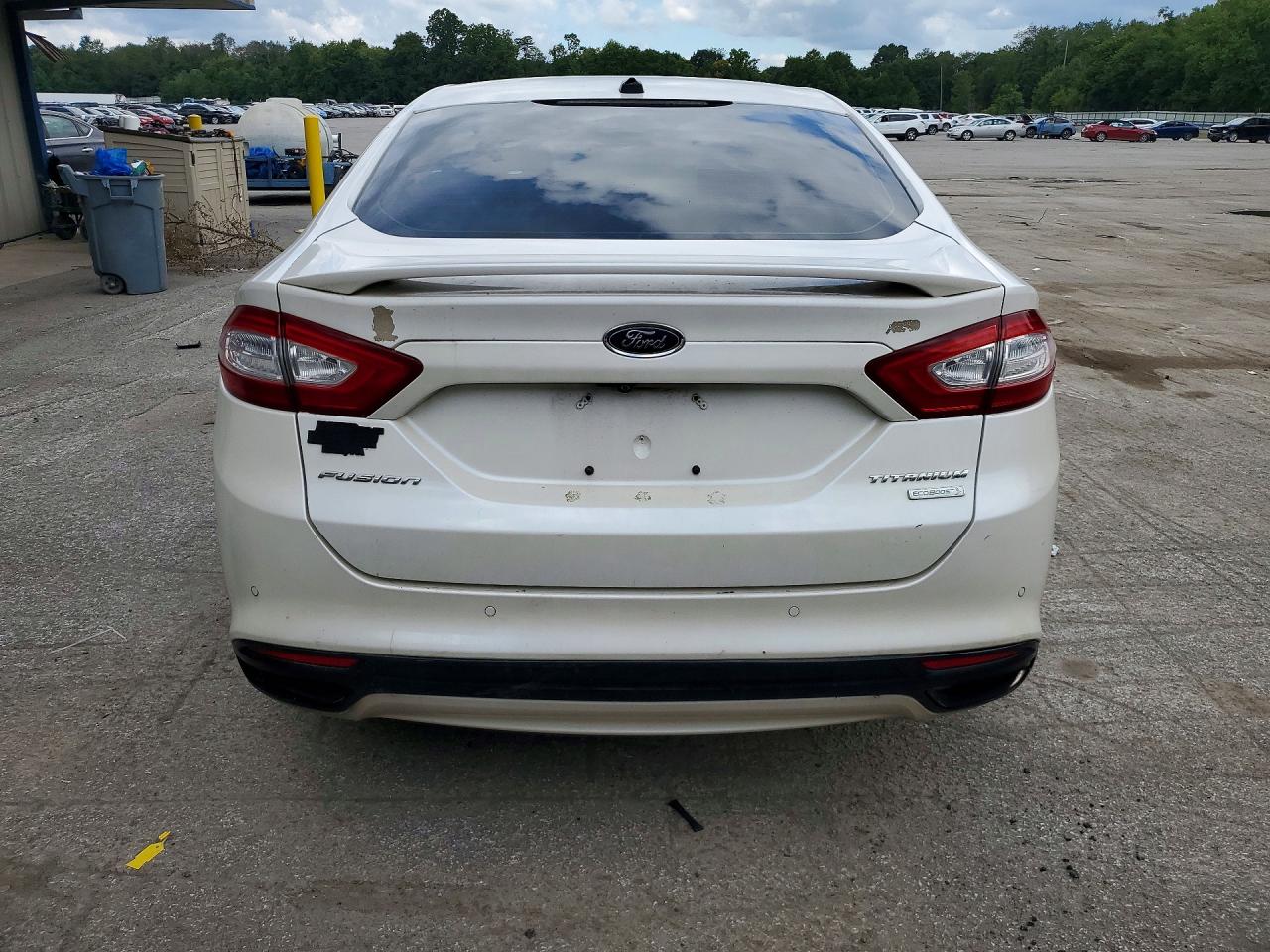 2013 Ford Fusion Titanium White vin: 3FA6P0K9XDR265960