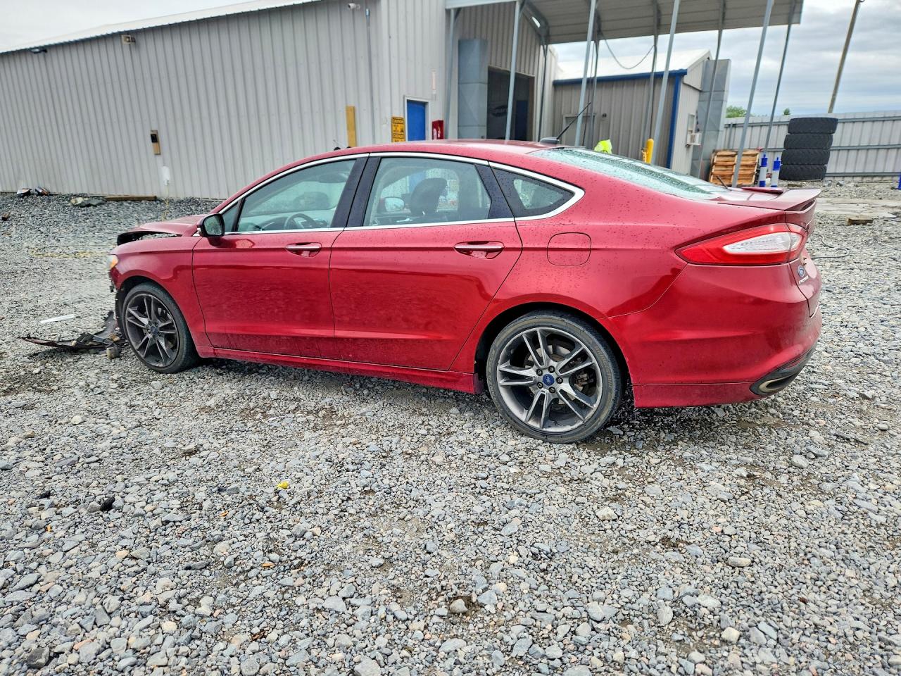 2013 Ford Fusion Titanium Red vin: 3FA6P0K9XDR308743