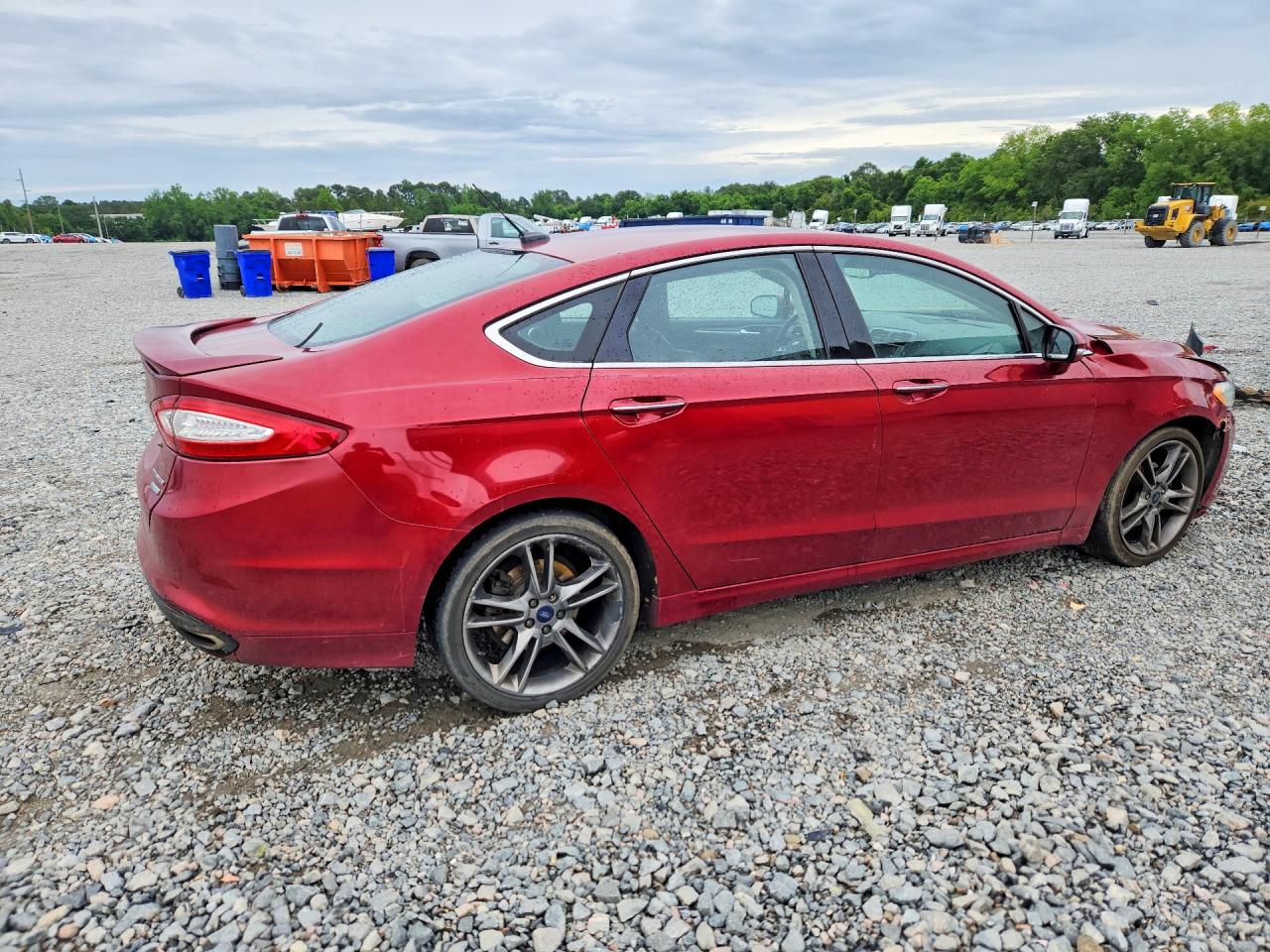 2013 Ford Fusion Titanium Red vin: 3FA6P0K9XDR308743