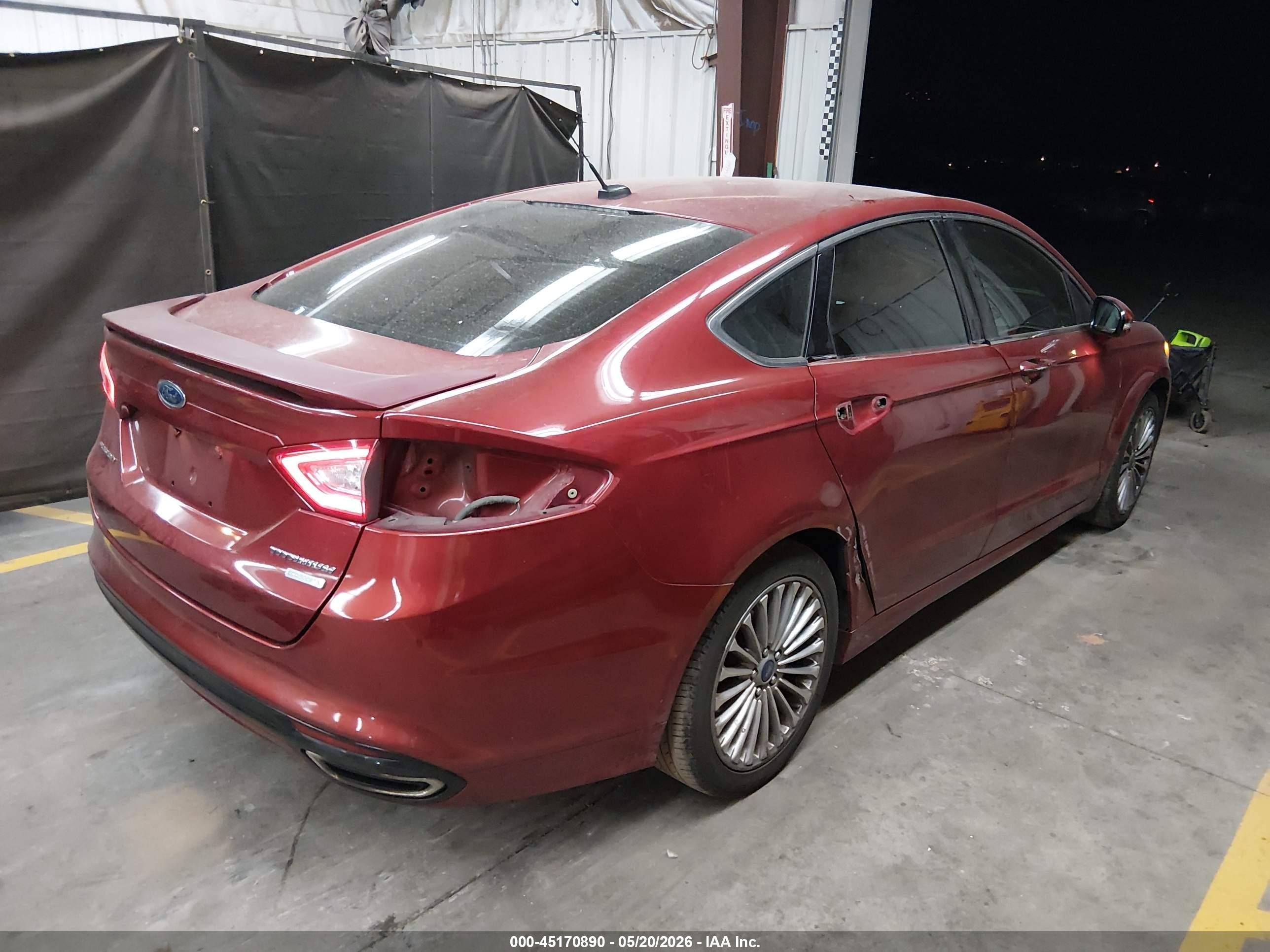 2013 Ford Fusion Titanium Красный vin: 3FA6P0K9XDR325624