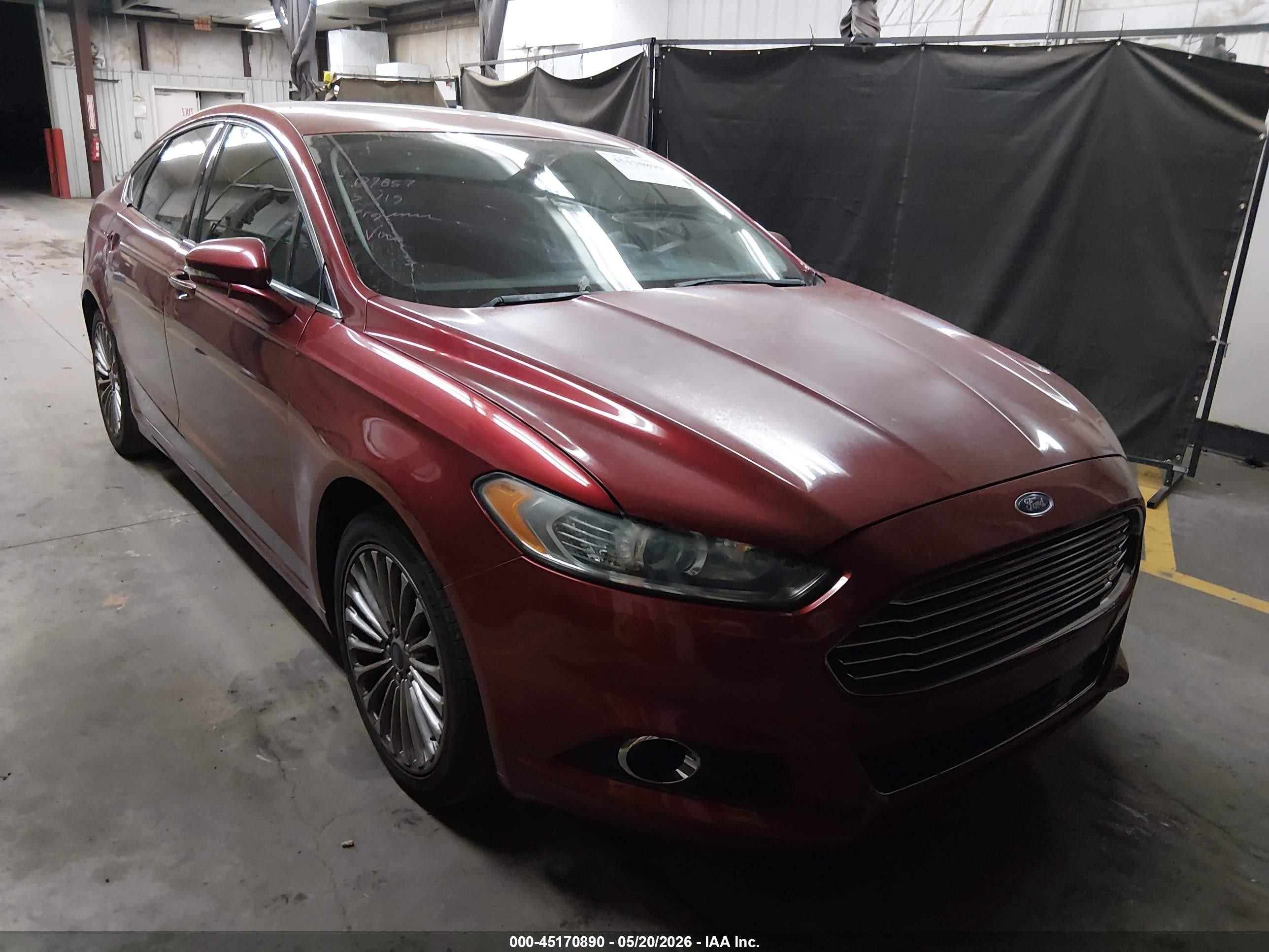 2013 Ford Fusion Titanium Red vin: 3FA6P0K9XDR325624