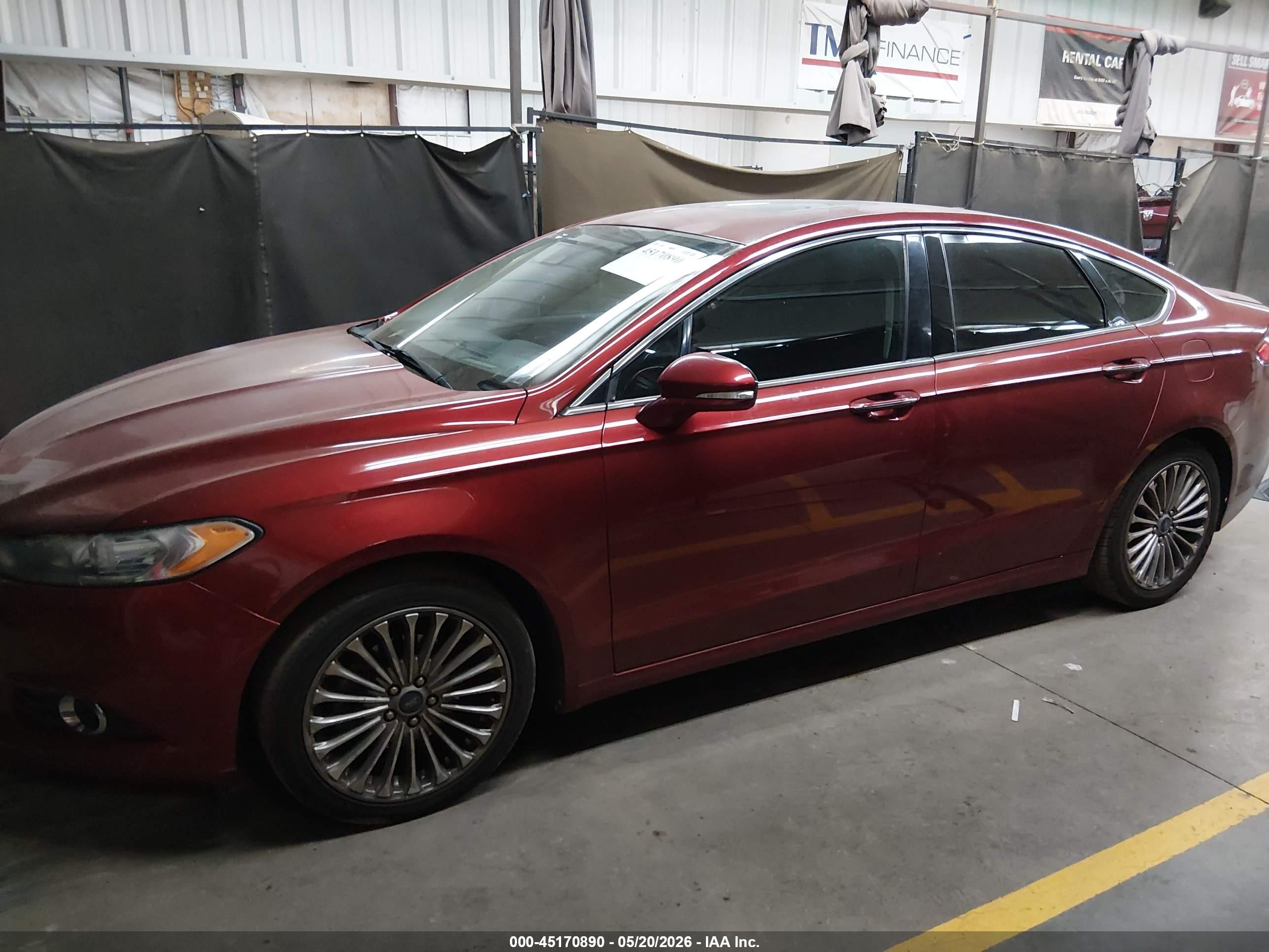 2013 Ford Fusion Titanium Красный vin: 3FA6P0K9XDR325624