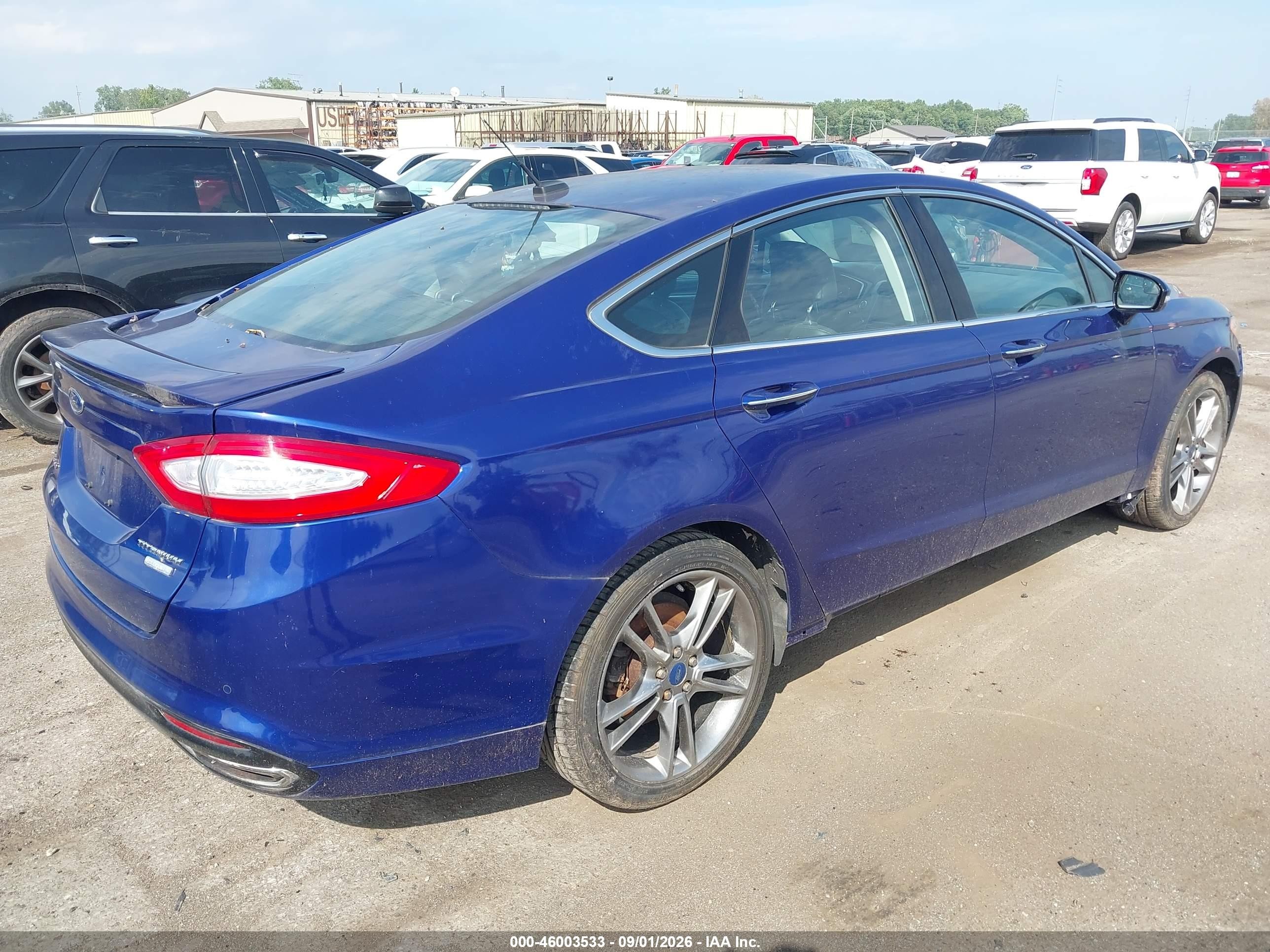 2013 Ford Fusion Titanium Blue vin: 3FA6P0K9XDR359451